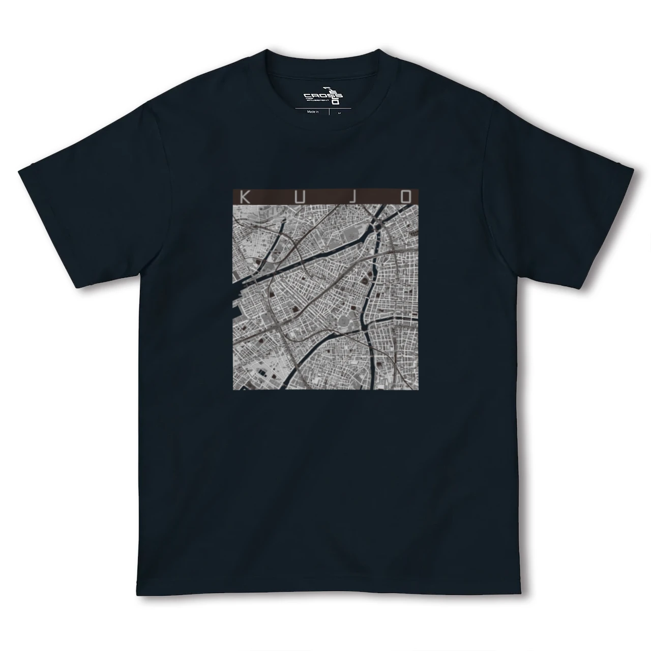 【九条(大阪府)(大阪府)】地図柄ヘビーウェイトTシャツ