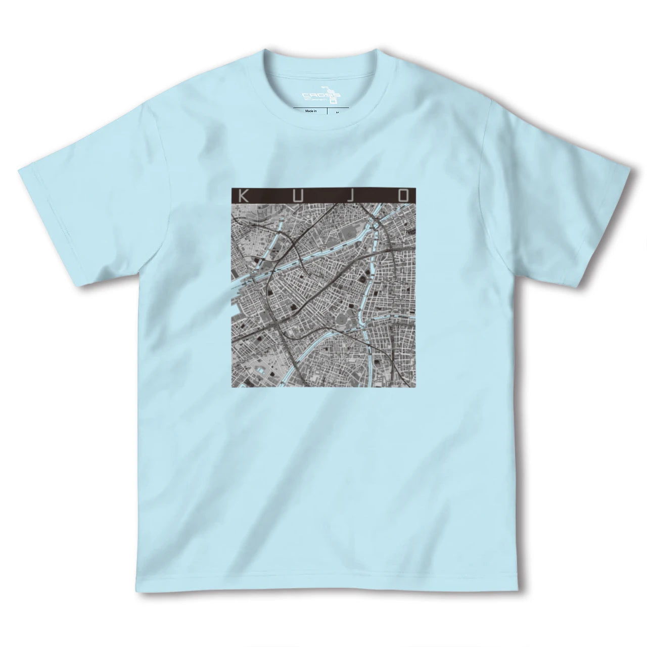 【九条(大阪府)(大阪府)】地図柄ヘビーウェイトTシャツ