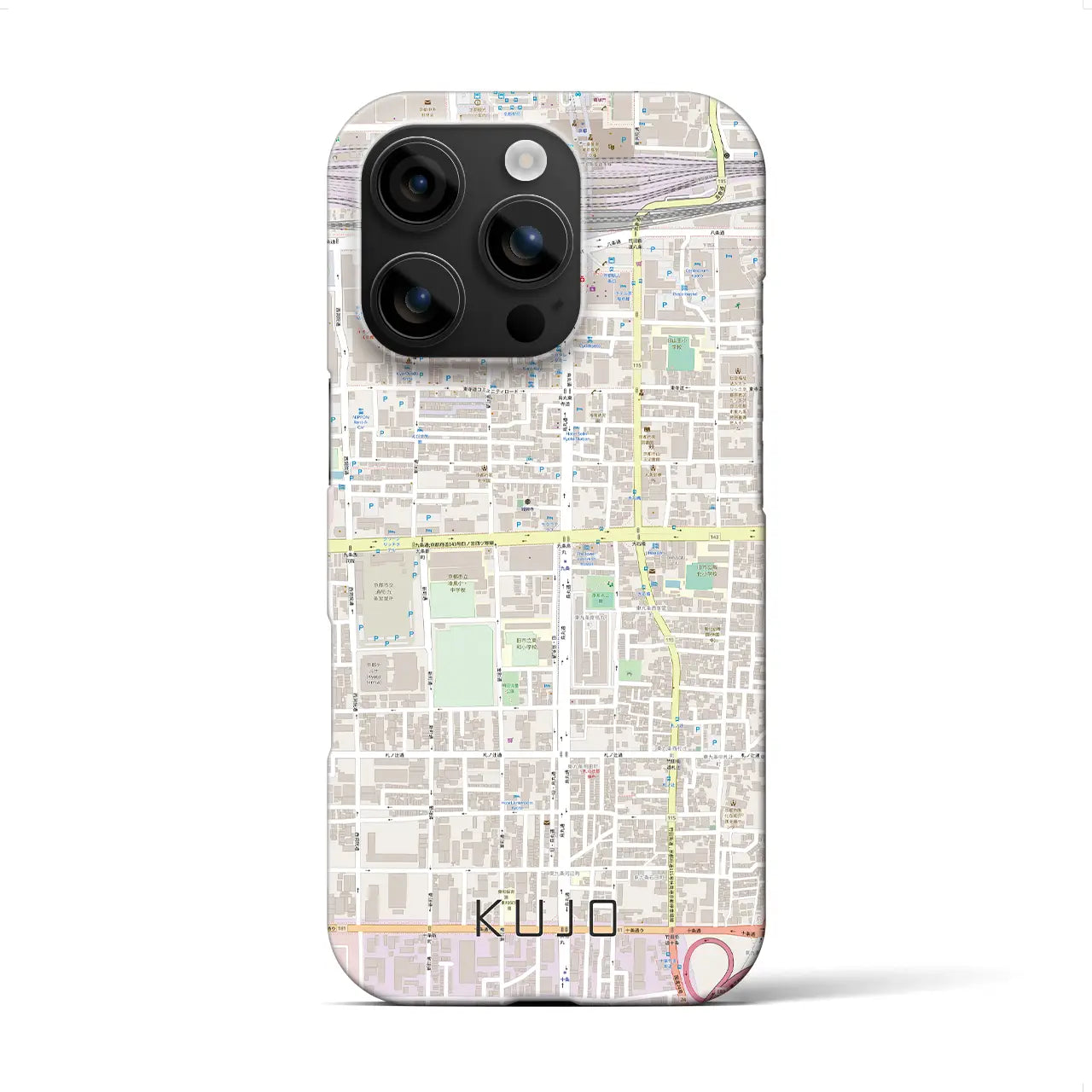 【九条(京都府)】地図柄iPhoneケース(バックカバータイプ)