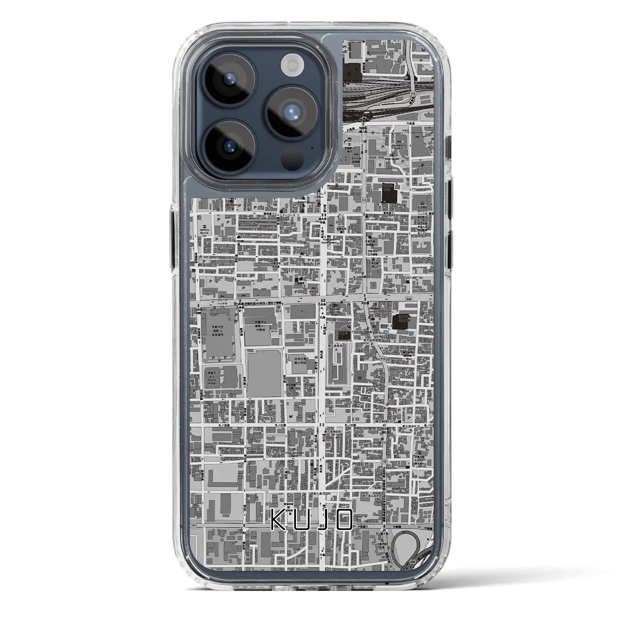 【九条(京都府)】地図柄iPhoneケース(MagSafeタイプ)