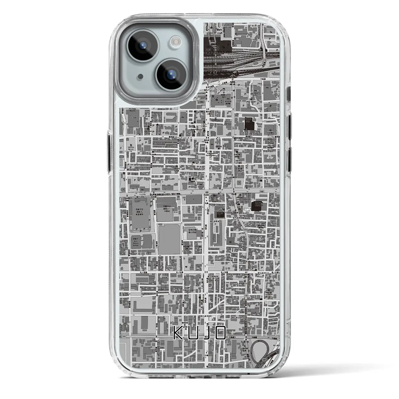 【九条(京都府)】地図柄iPhoneケース(MagSafeタイプ)