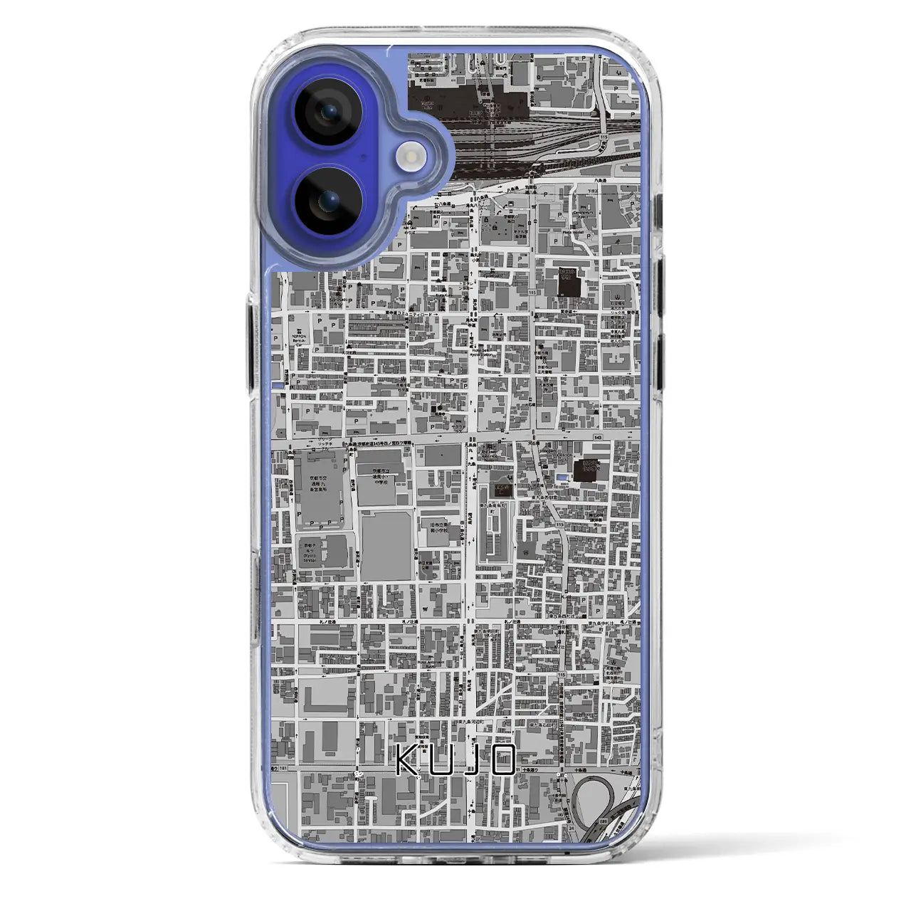 【九条(京都府)】地図柄iPhoneケース(MagSafeタイプ)