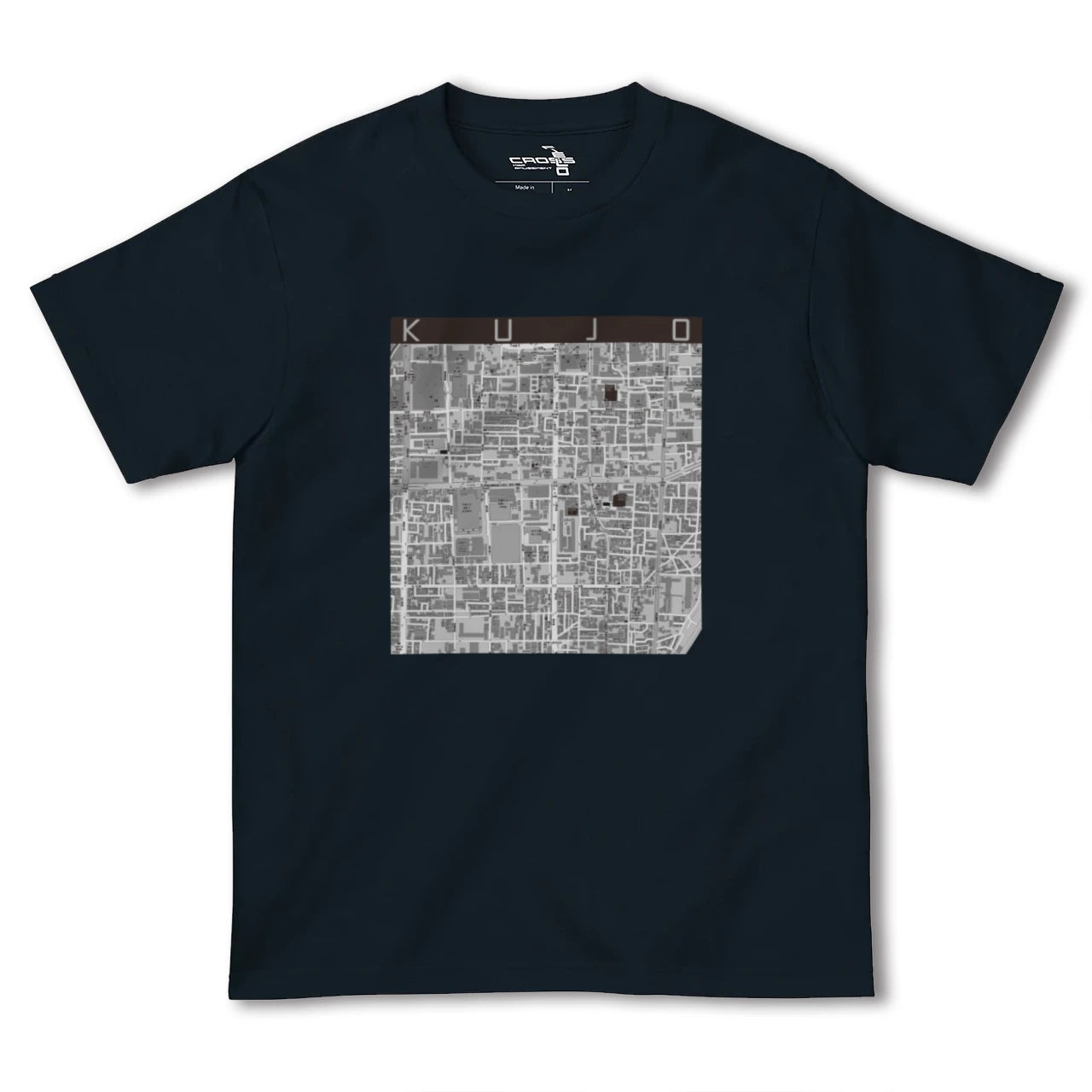 【九条(京都府)】地図柄ヘビーウェイトTシャツ