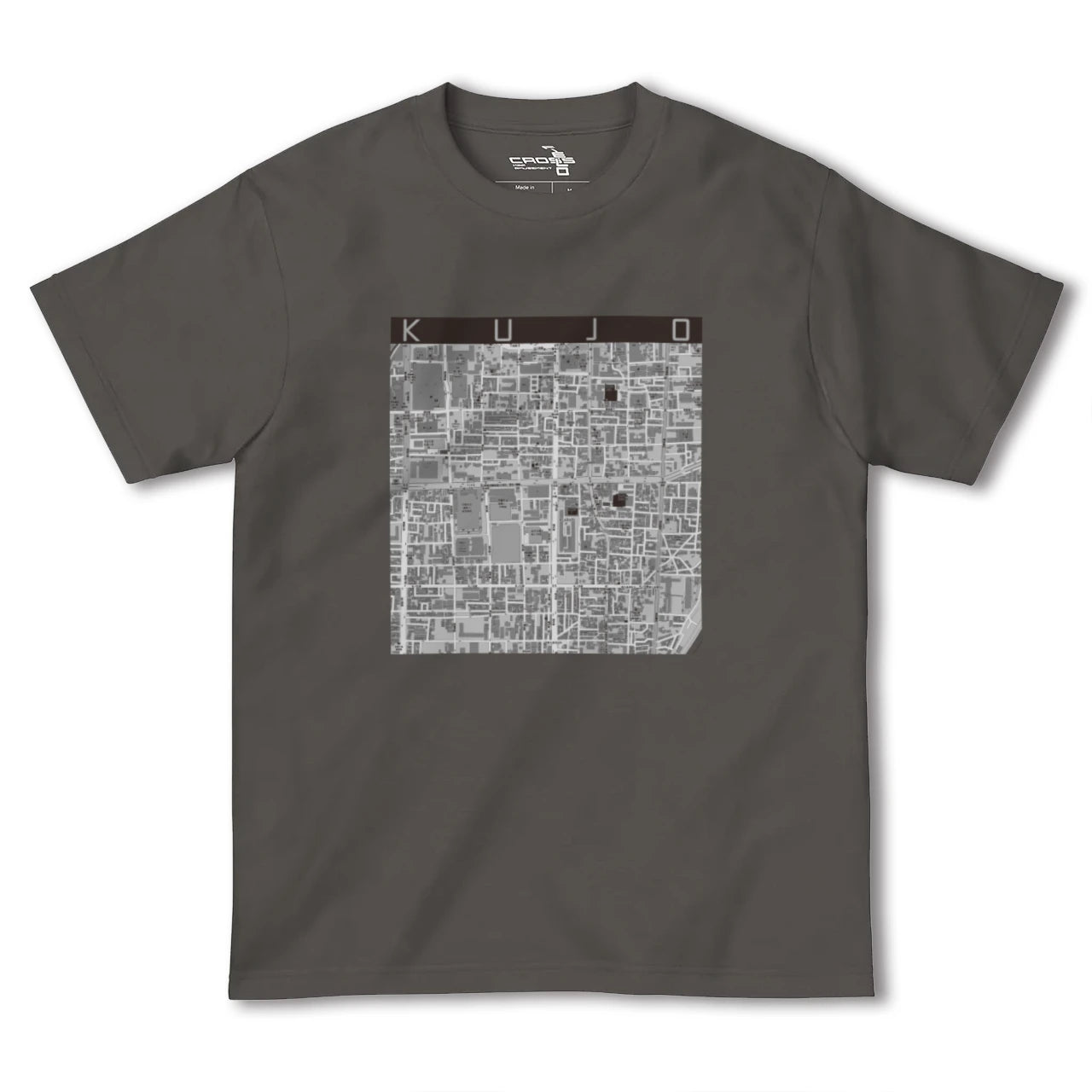 【九条(京都府)】地図柄ヘビーウェイトTシャツ