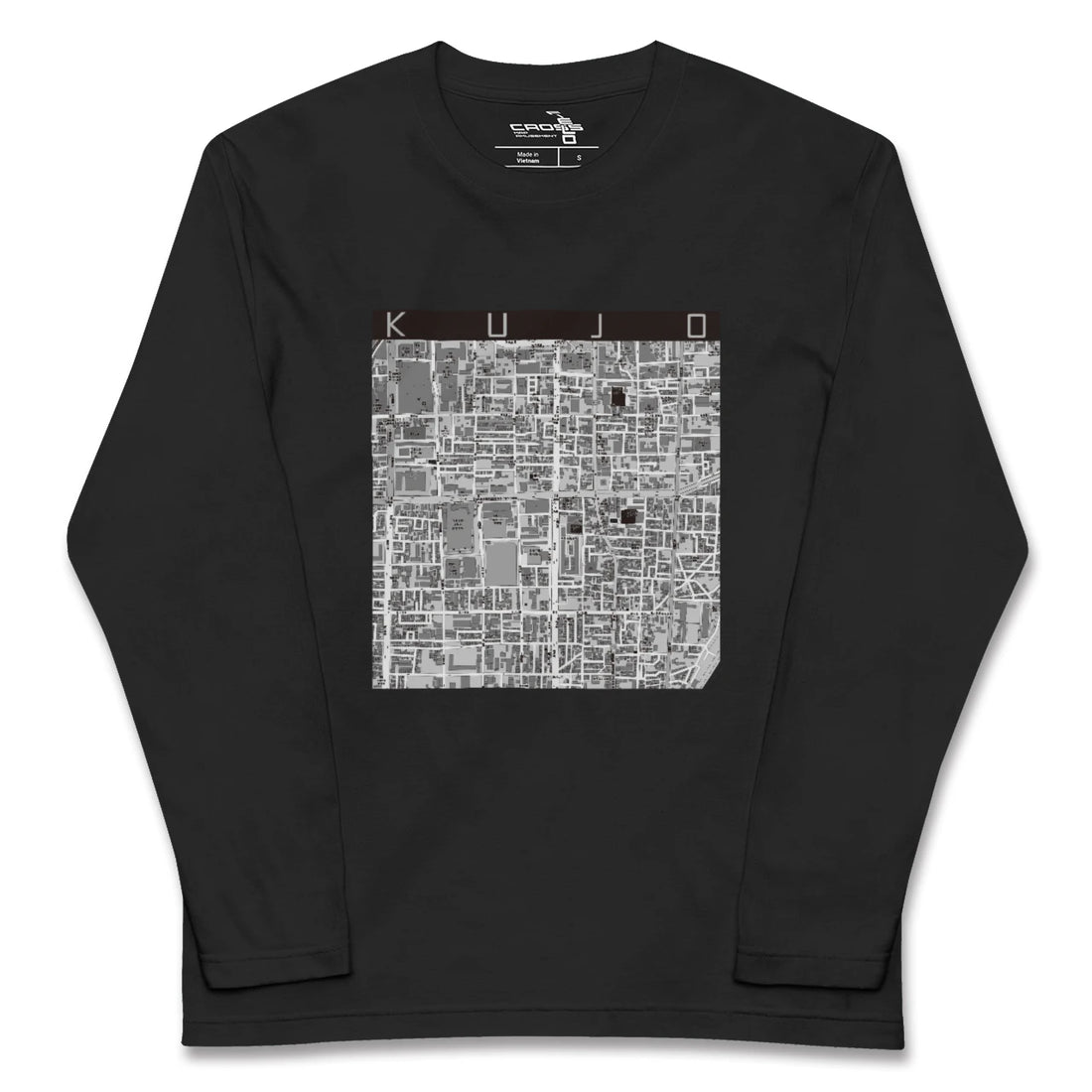 【九条(京都府)】地図柄ロングスリーブTシャツ