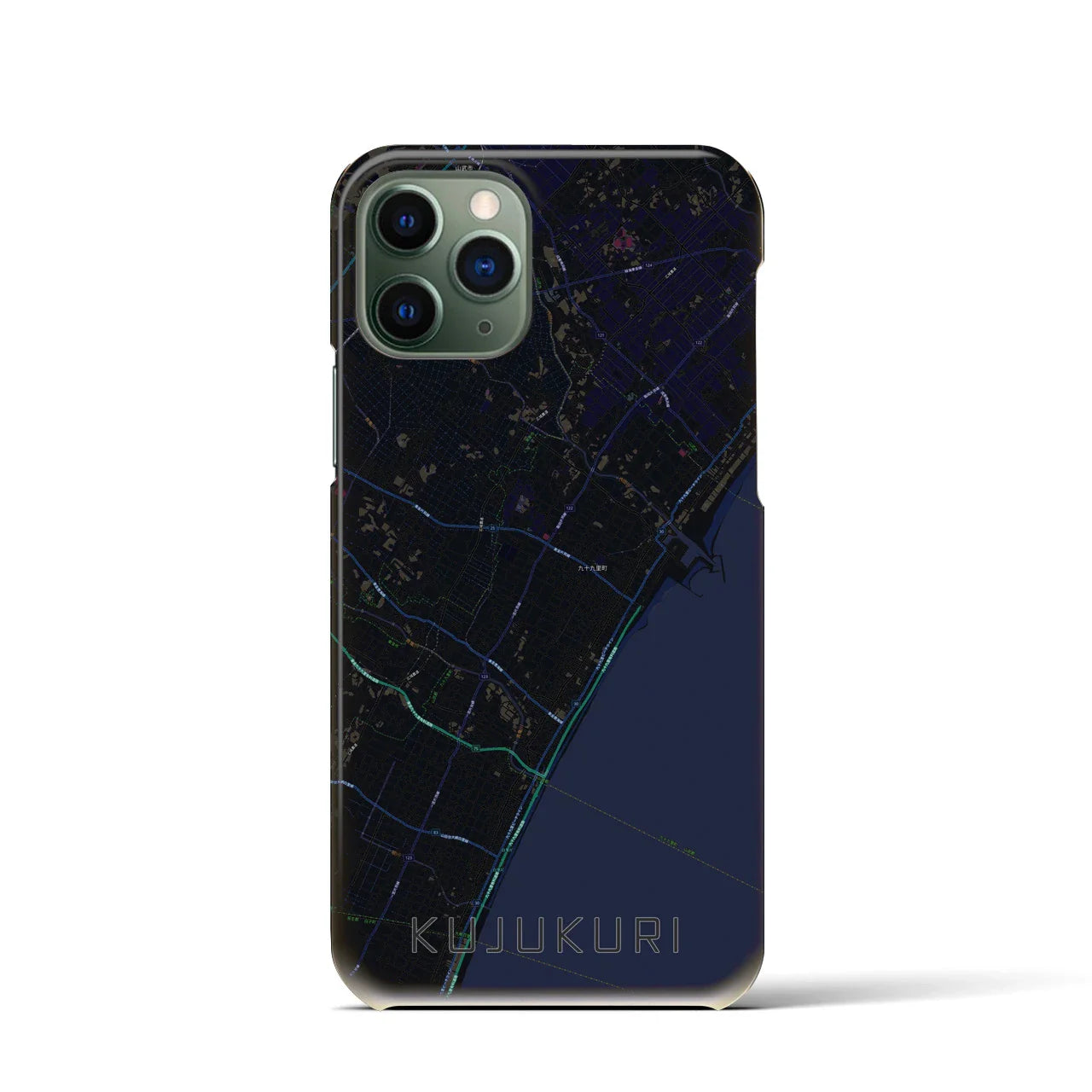 【九十九里(千葉県)】地図柄iPhoneケース(バックカバータイプ)