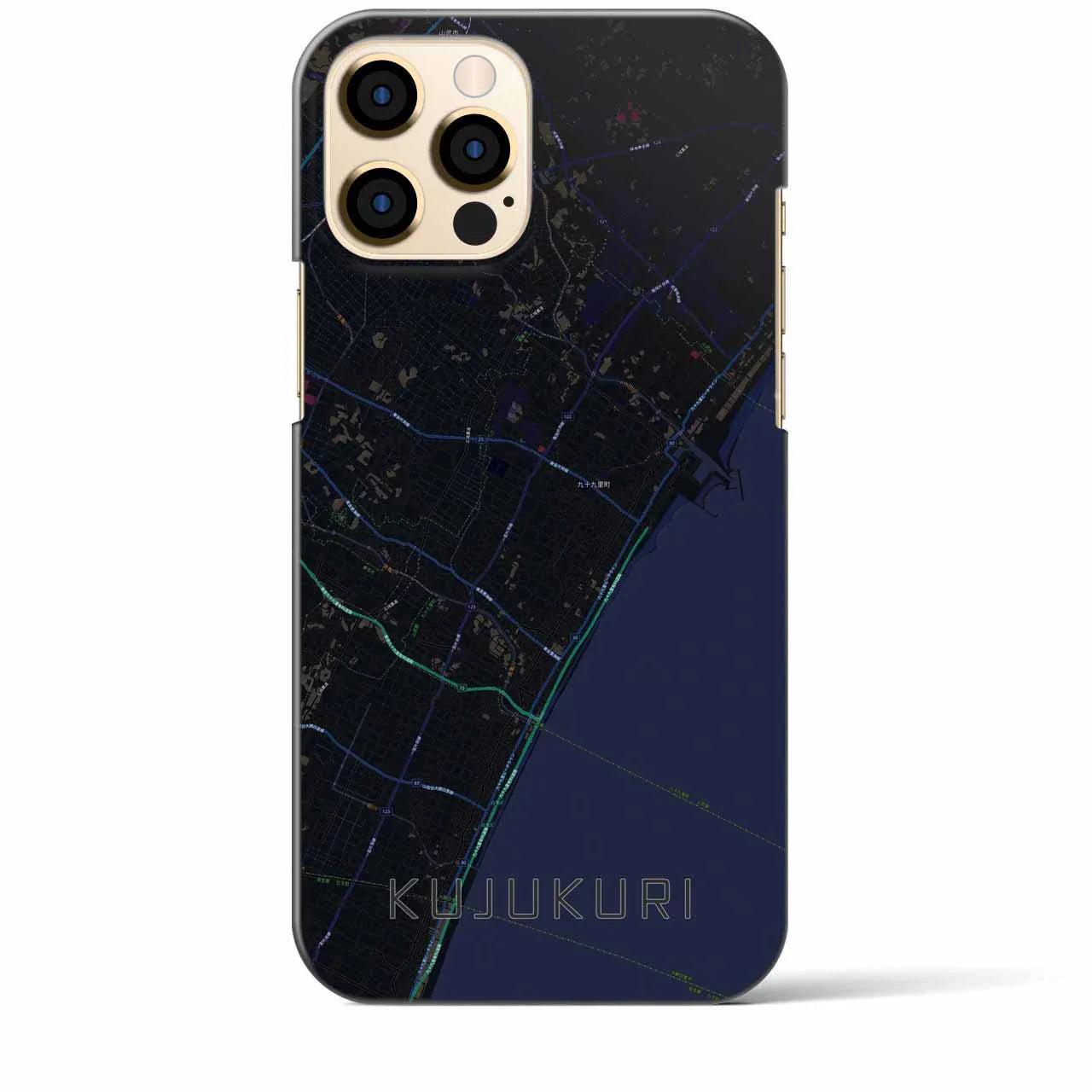 【九十九里(千葉県)】地図柄iPhoneケース(バックカバータイプ)