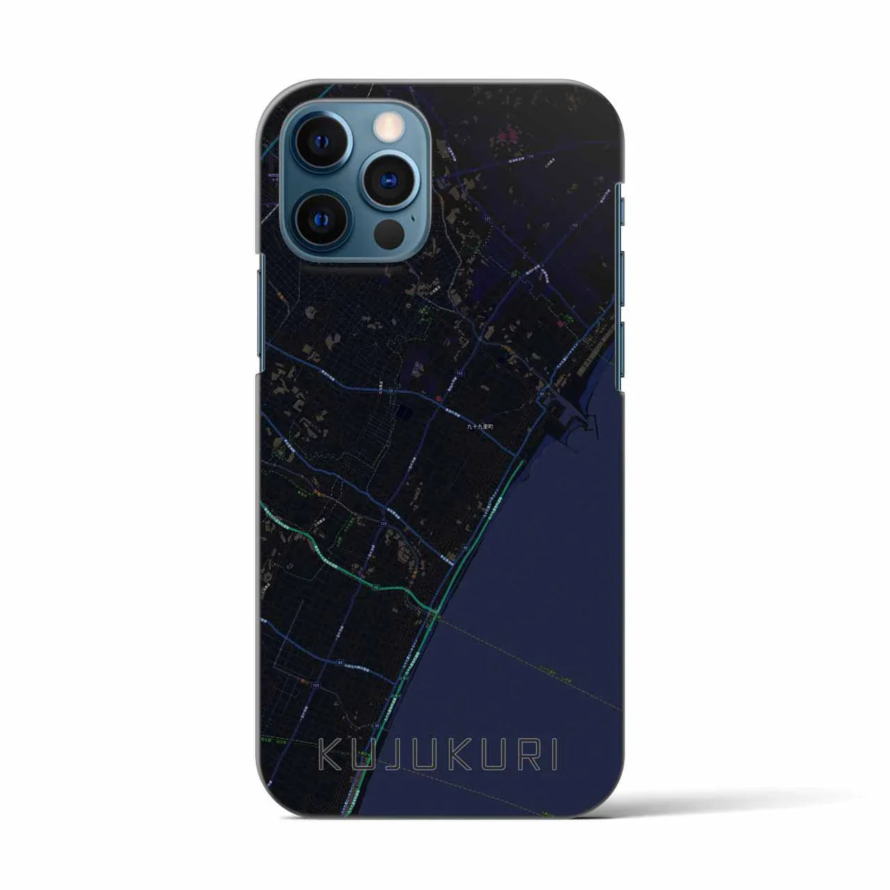 【九十九里(千葉県)】地図柄iPhoneケース(バックカバータイプ)