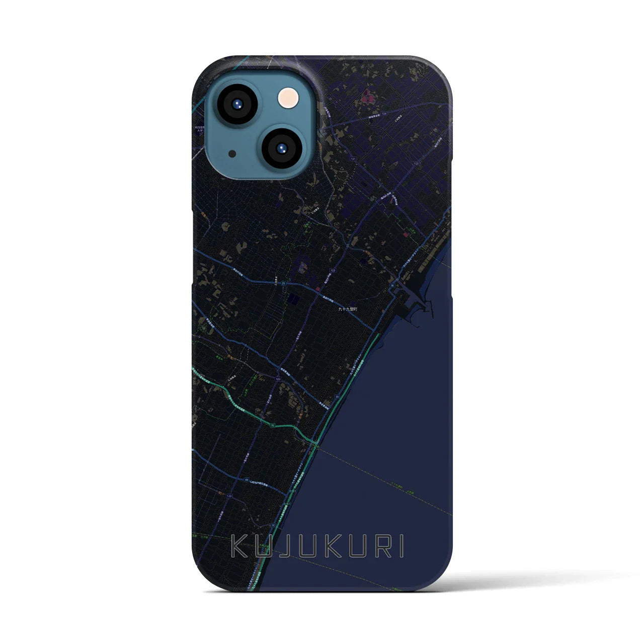 【九十九里(千葉県)】地図柄iPhoneケース(バックカバータイプ)