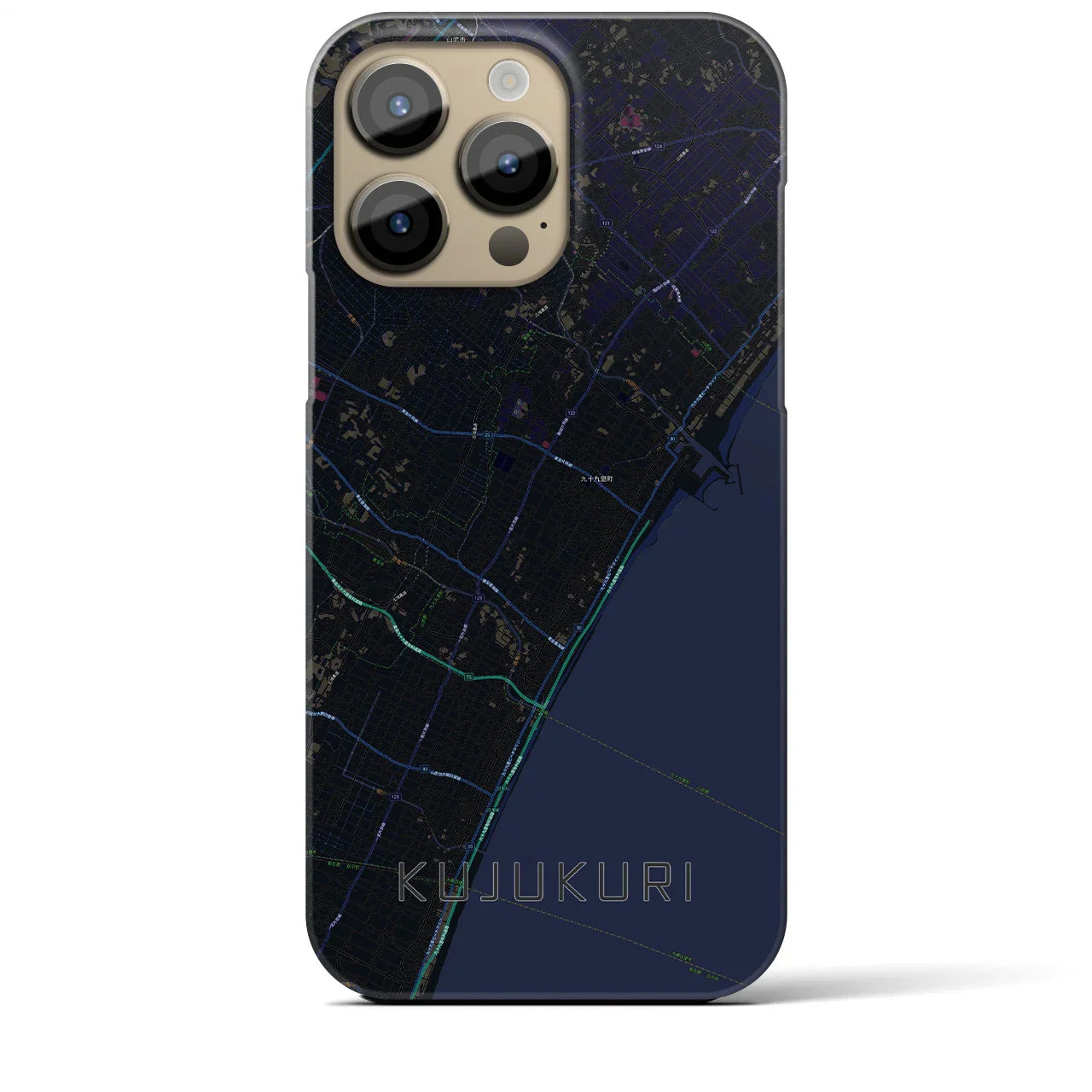 【九十九里(千葉県)】地図柄iPhoneケース(バックカバータイプ)