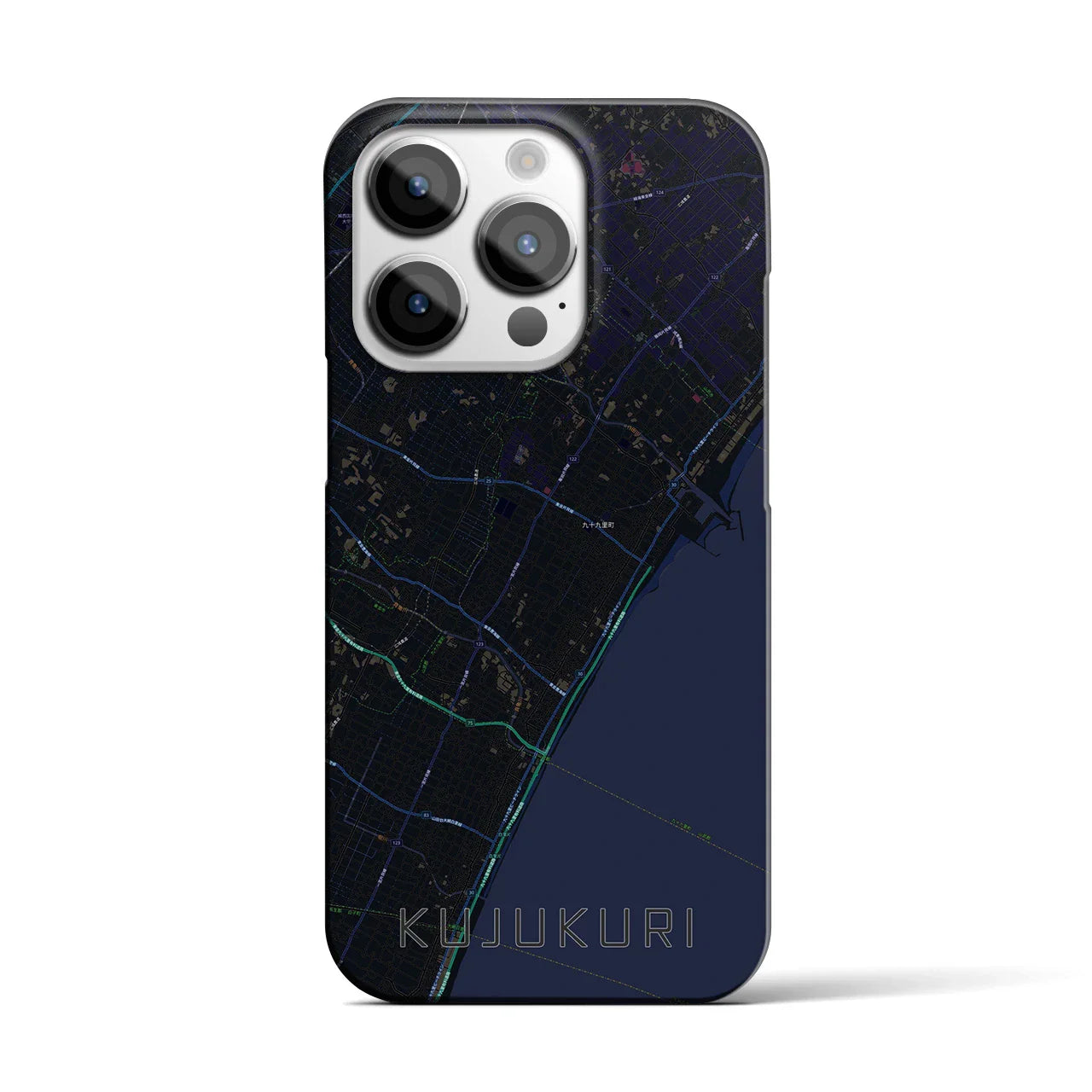 【九十九里(千葉県)】地図柄iPhoneケース(バックカバータイプ)