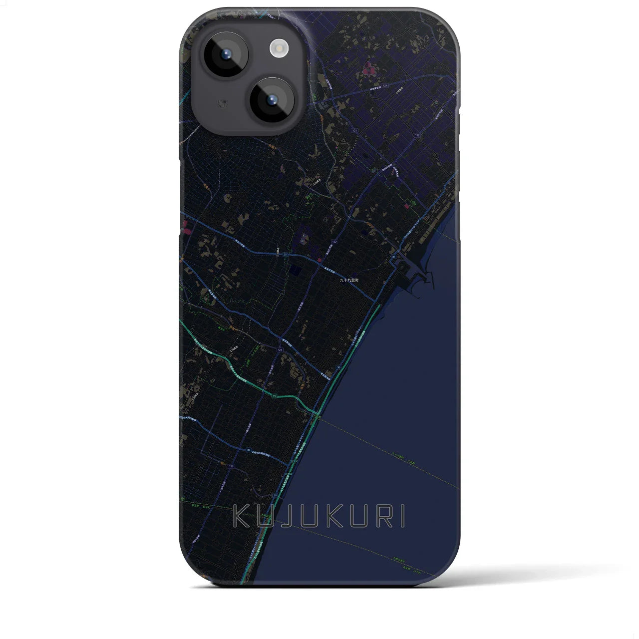 【九十九里(千葉県)】地図柄iPhoneケース(バックカバータイプ)