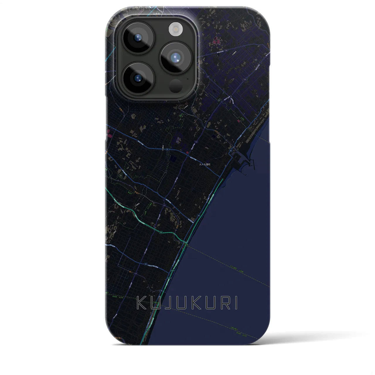 【九十九里(千葉県)】地図柄iPhoneケース(バックカバータイプ)