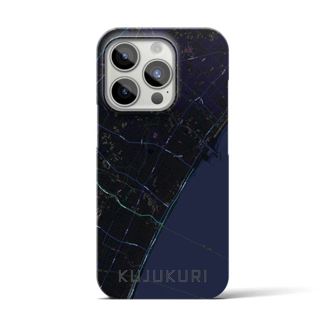 【九十九里(千葉県)】地図柄iPhoneケース(バックカバータイプ)