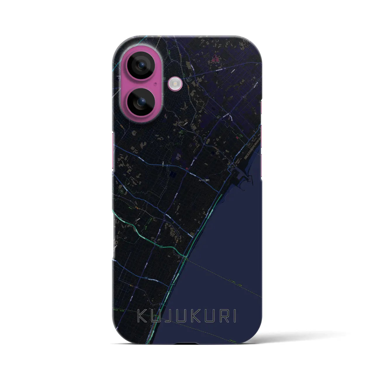 【九十九里(千葉県)】地図柄iPhoneケース(バックカバータイプ)