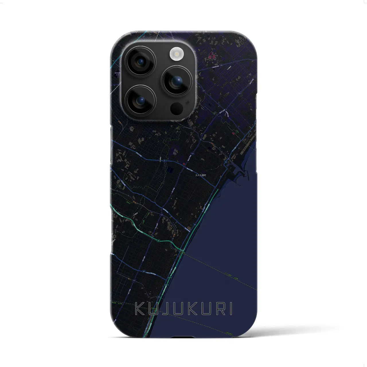 【九十九里(千葉県)】地図柄iPhoneケース(バックカバータイプ)