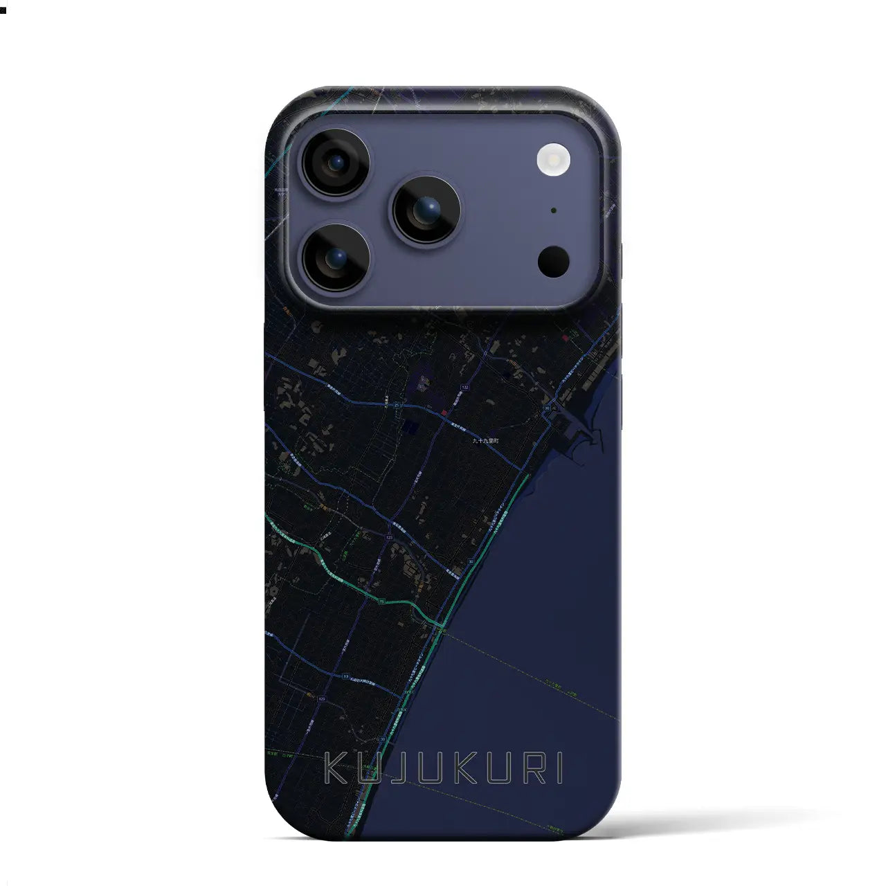 【九十九里(千葉県)】地図柄iPhoneケース(バックカバータイプ)