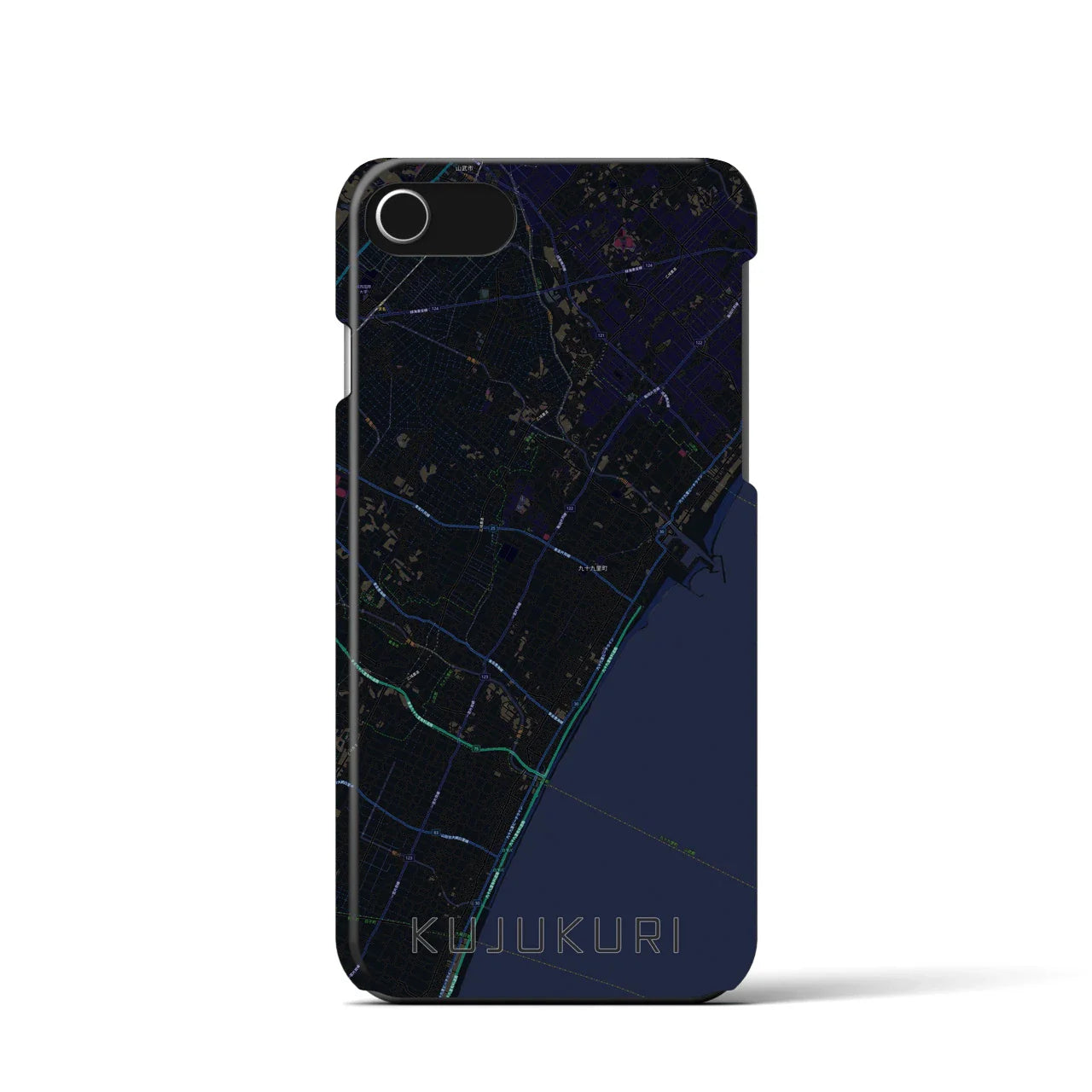 【九十九里(千葉県)】地図柄iPhoneケース(バックカバータイプ)