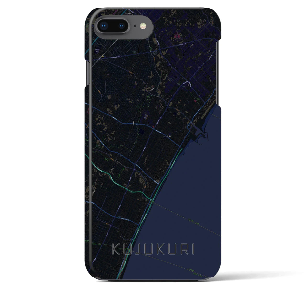 【九十九里(千葉県)】地図柄iPhoneケース(バックカバータイプ)