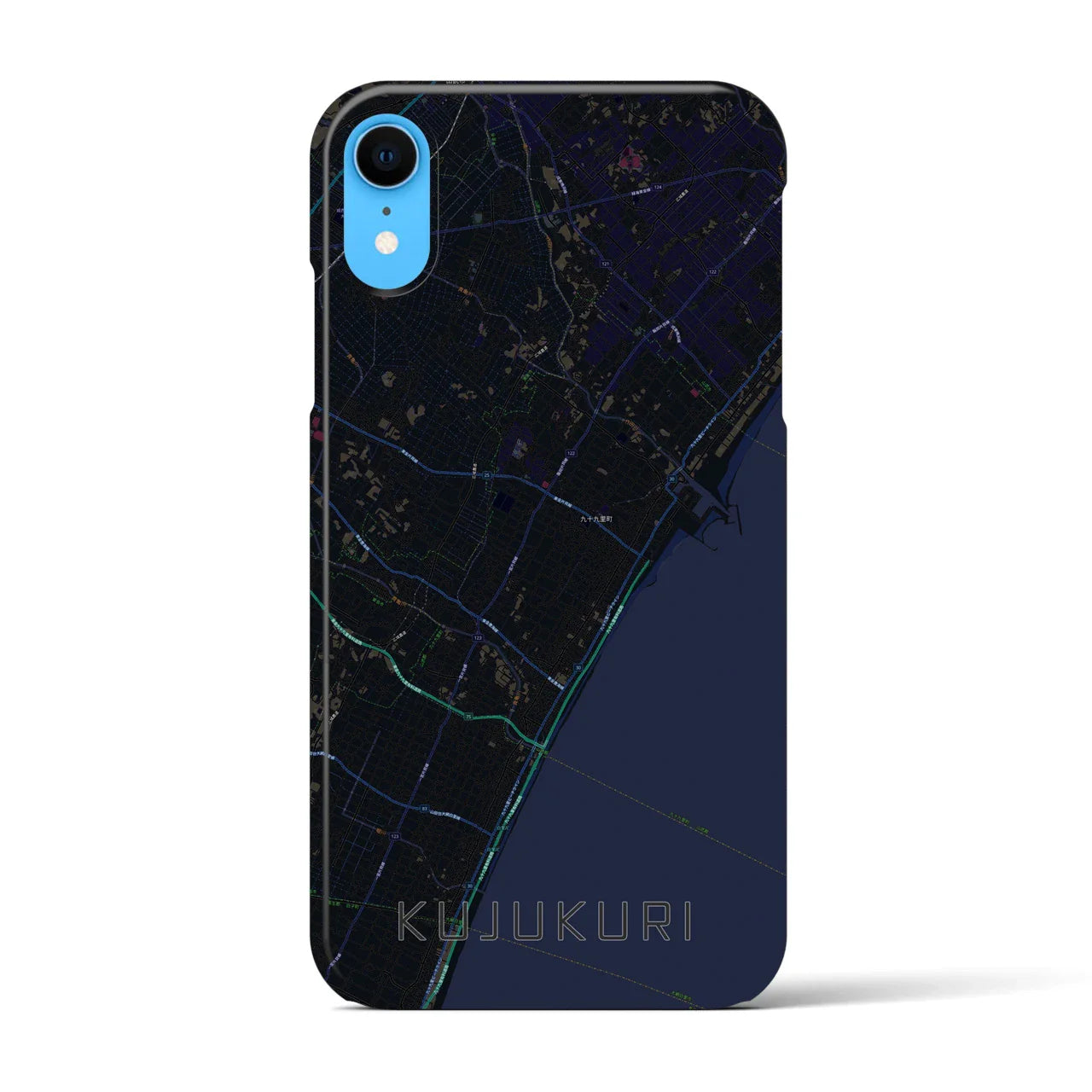 【九十九里(千葉県)】地図柄iPhoneケース(バックカバータイプ)