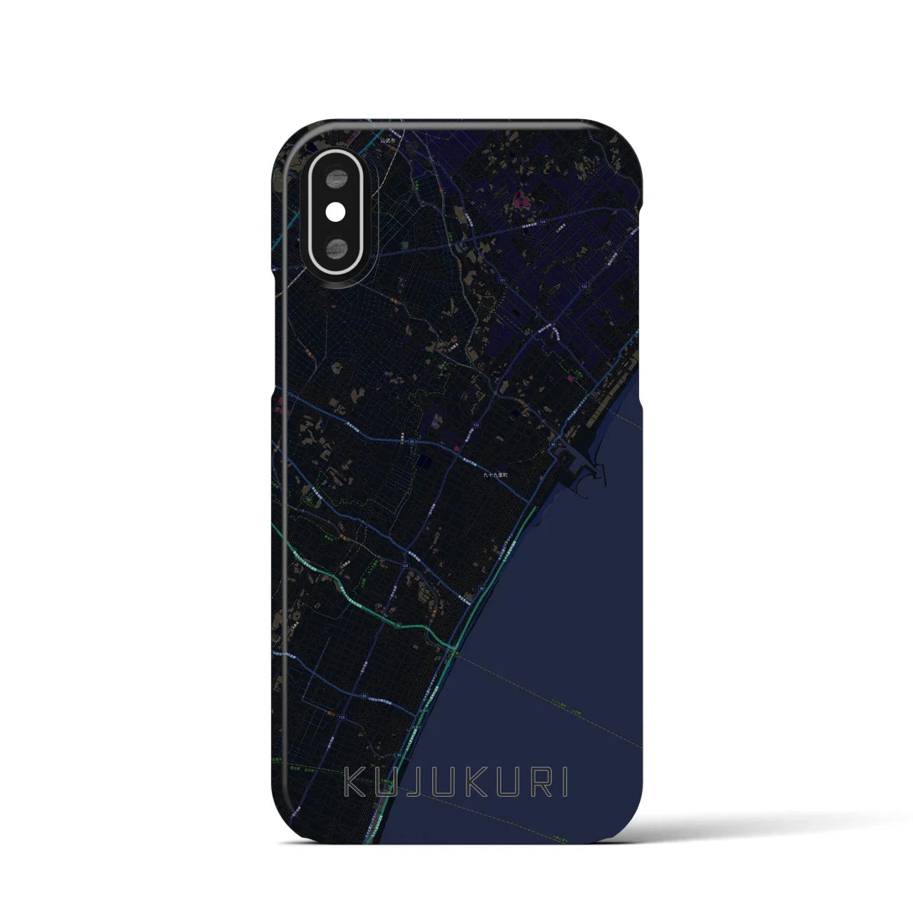 【九十九里(千葉県)】地図柄iPhoneケース(バックカバータイプ)