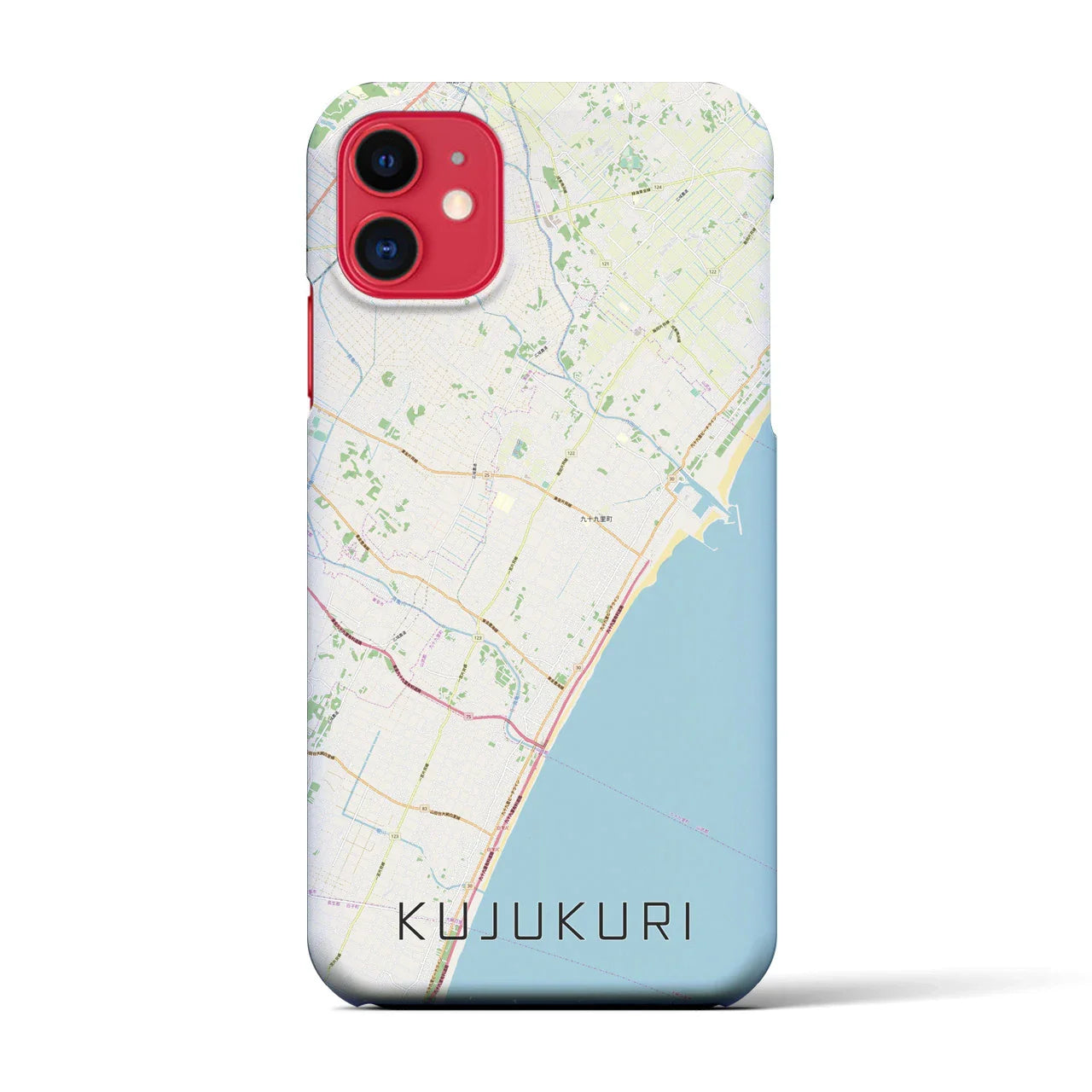 【九十九里(千葉県)】地図柄iPhoneケース(バックカバータイプ)