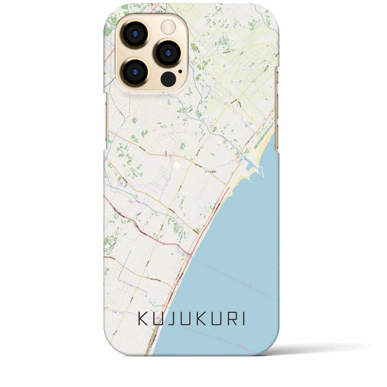 【九十九里(千葉県)】地図柄iPhoneケース(バックカバータイプ)