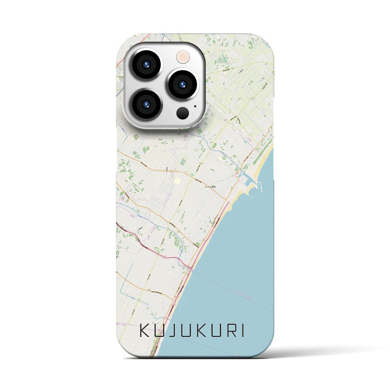 【九十九里(千葉県)】地図柄iPhoneケース(バックカバータイプ)