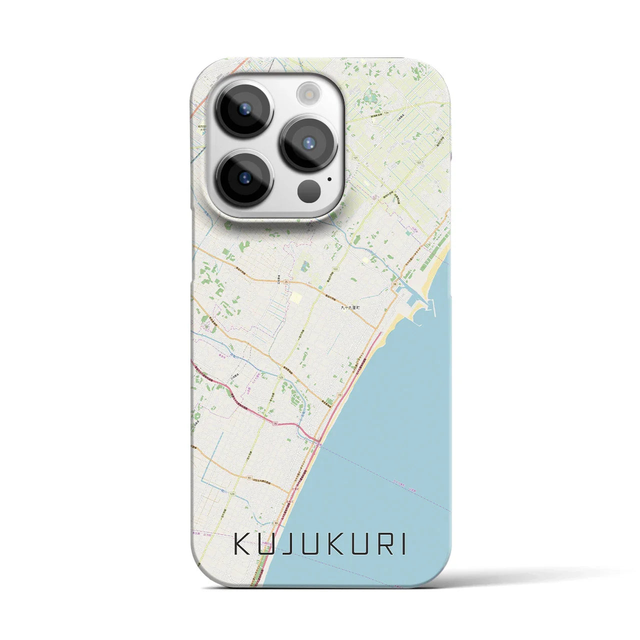 【九十九里(千葉県)】地図柄iPhoneケース(バックカバータイプ)