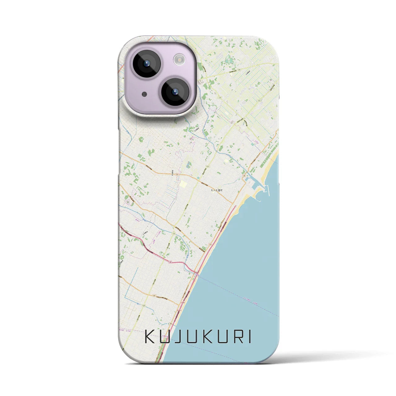 【九十九里(千葉県)】地図柄iPhoneケース(バックカバータイプ)