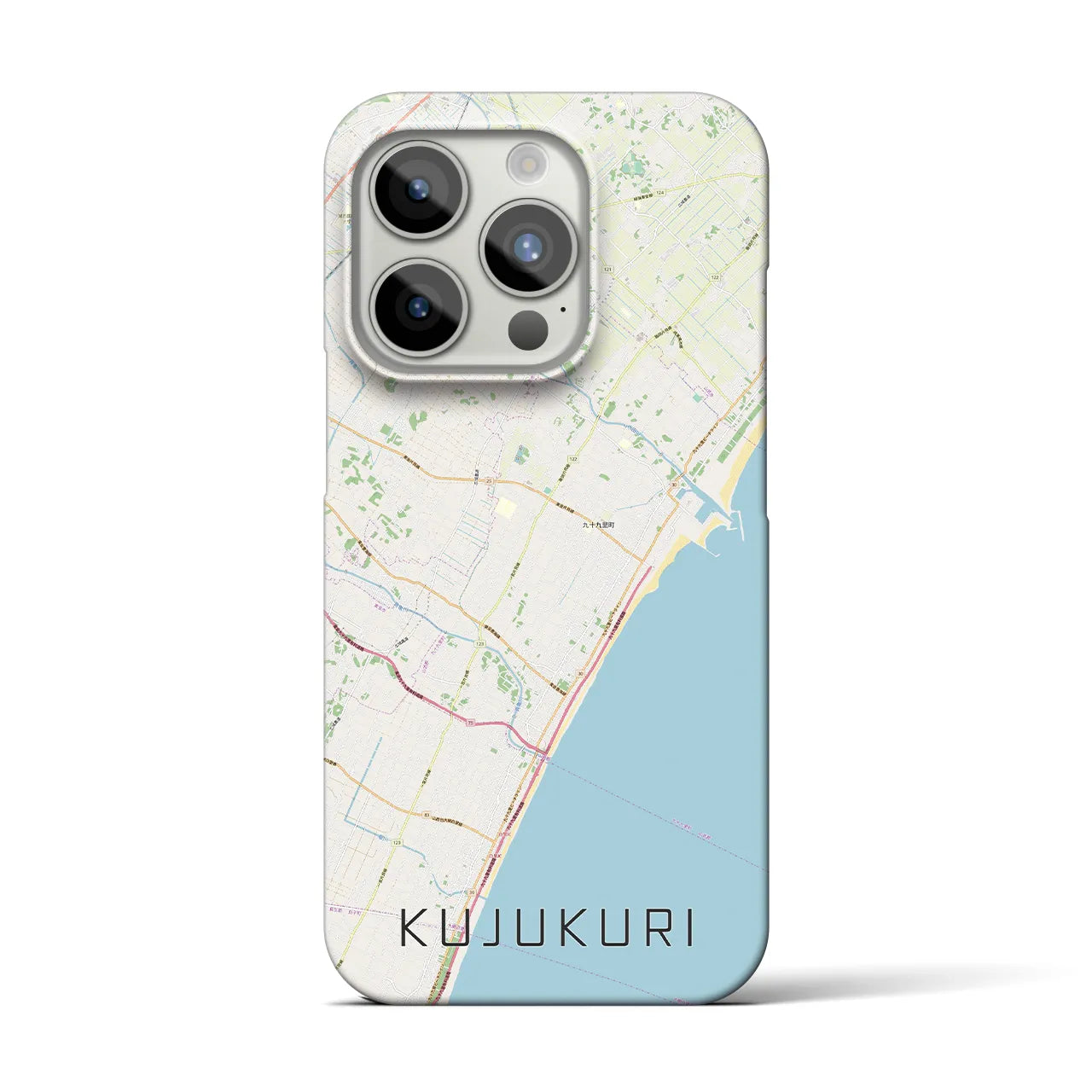 【九十九里(千葉県)】地図柄iPhoneケース(バックカバータイプ)