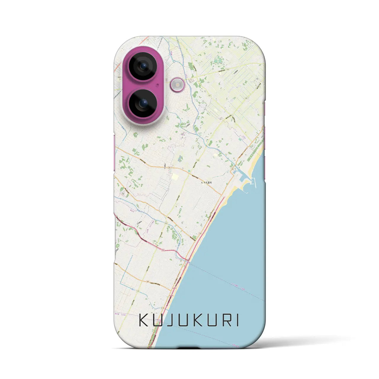 【九十九里(千葉県)】地図柄iPhoneケース(バックカバータイプ)