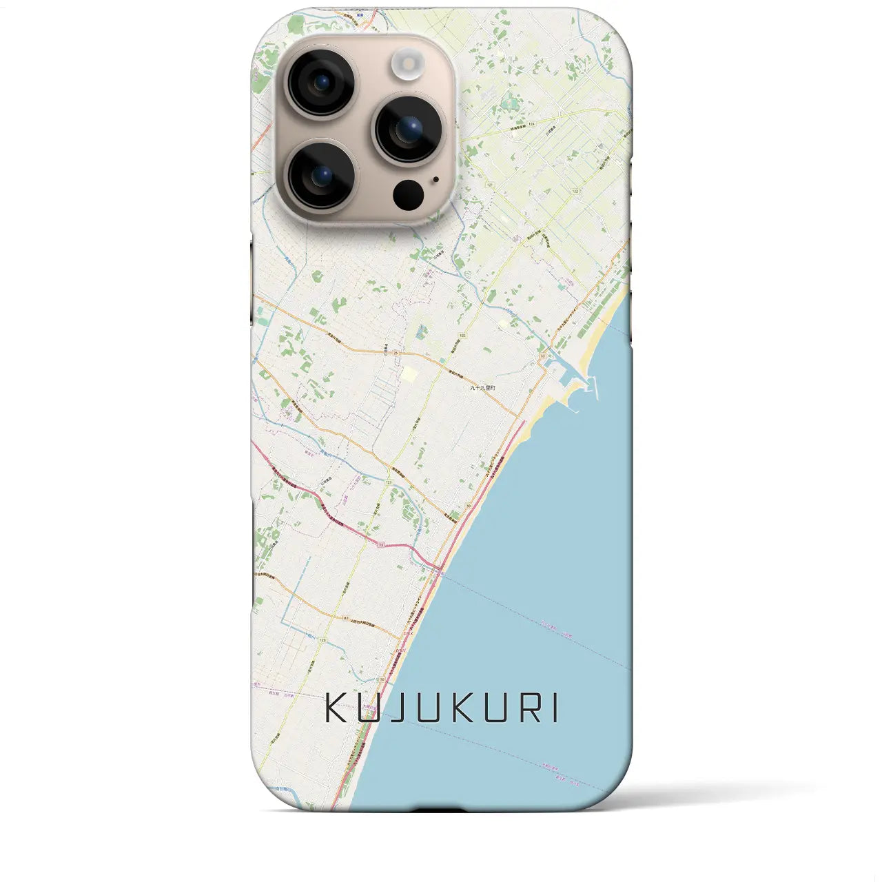 【九十九里(千葉県)】地図柄iPhoneケース(バックカバータイプ)