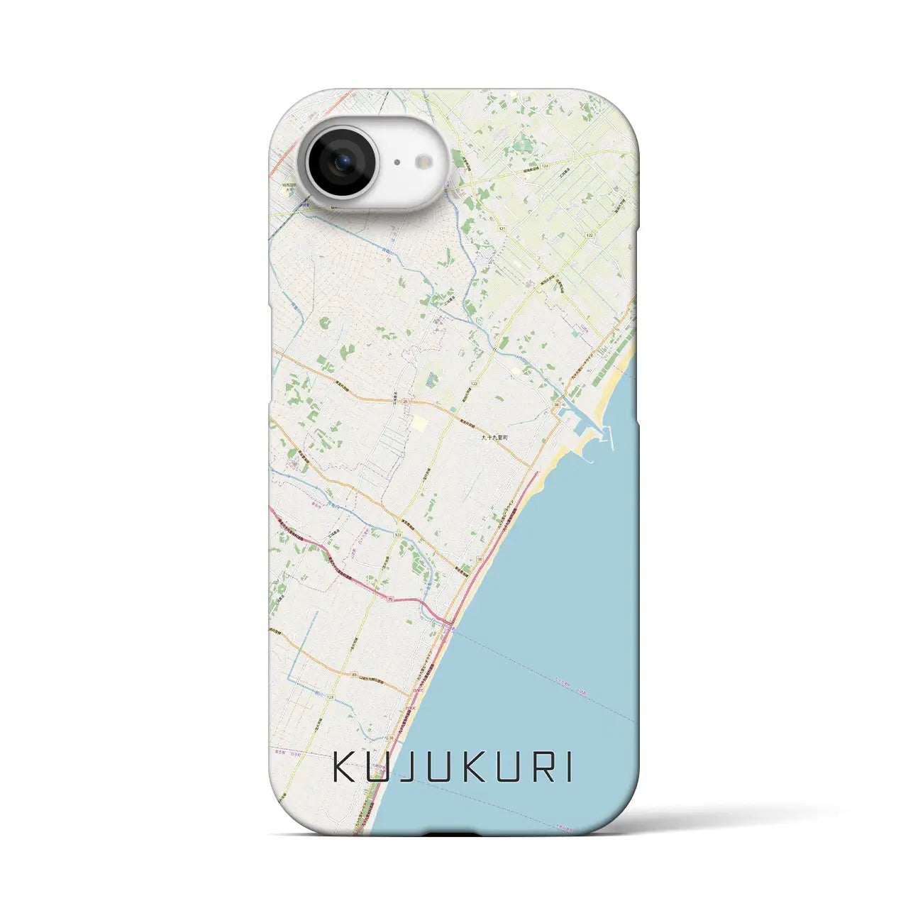 【九十九里(千葉県)】地図柄iPhoneケース(バックカバータイプ)