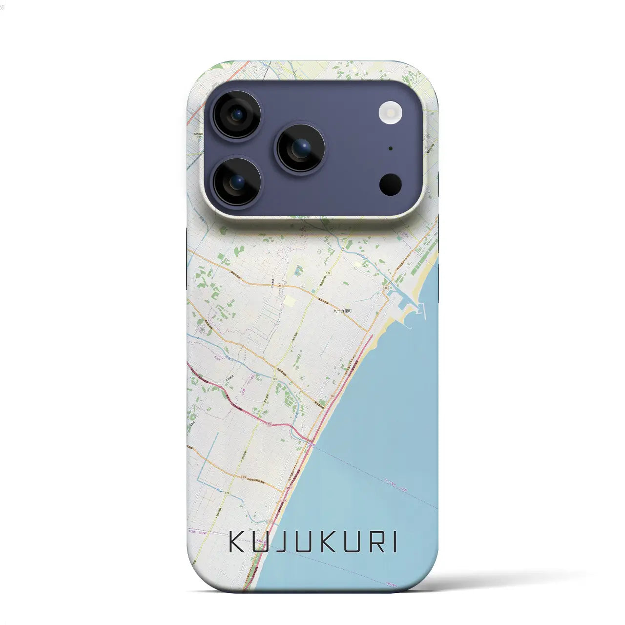 【九十九里(千葉県)】地図柄iPhoneケース(バックカバータイプ)