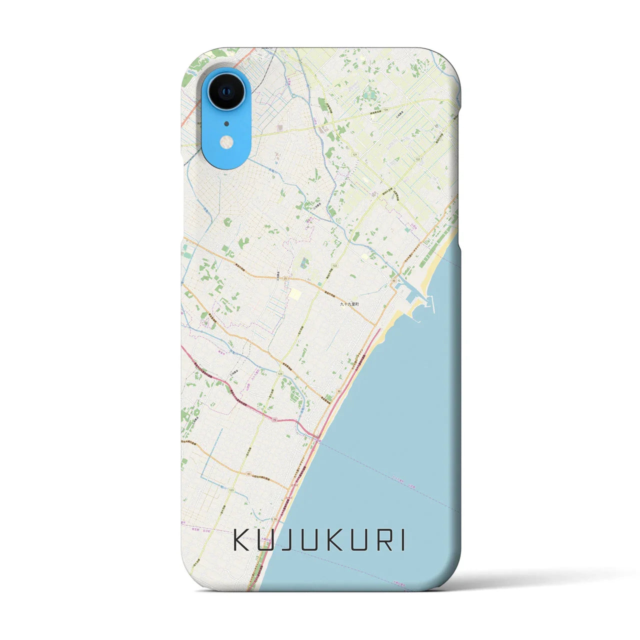 【九十九里(千葉県)】地図柄iPhoneケース(バックカバータイプ)