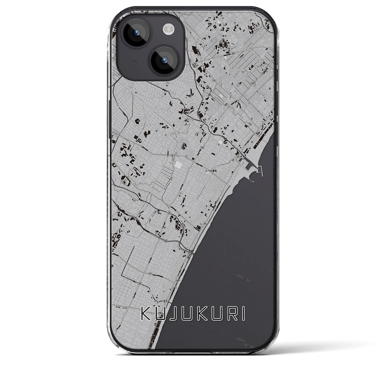 【九十九里(千葉県)】地図柄iPhoneケース(クリアタイプ)