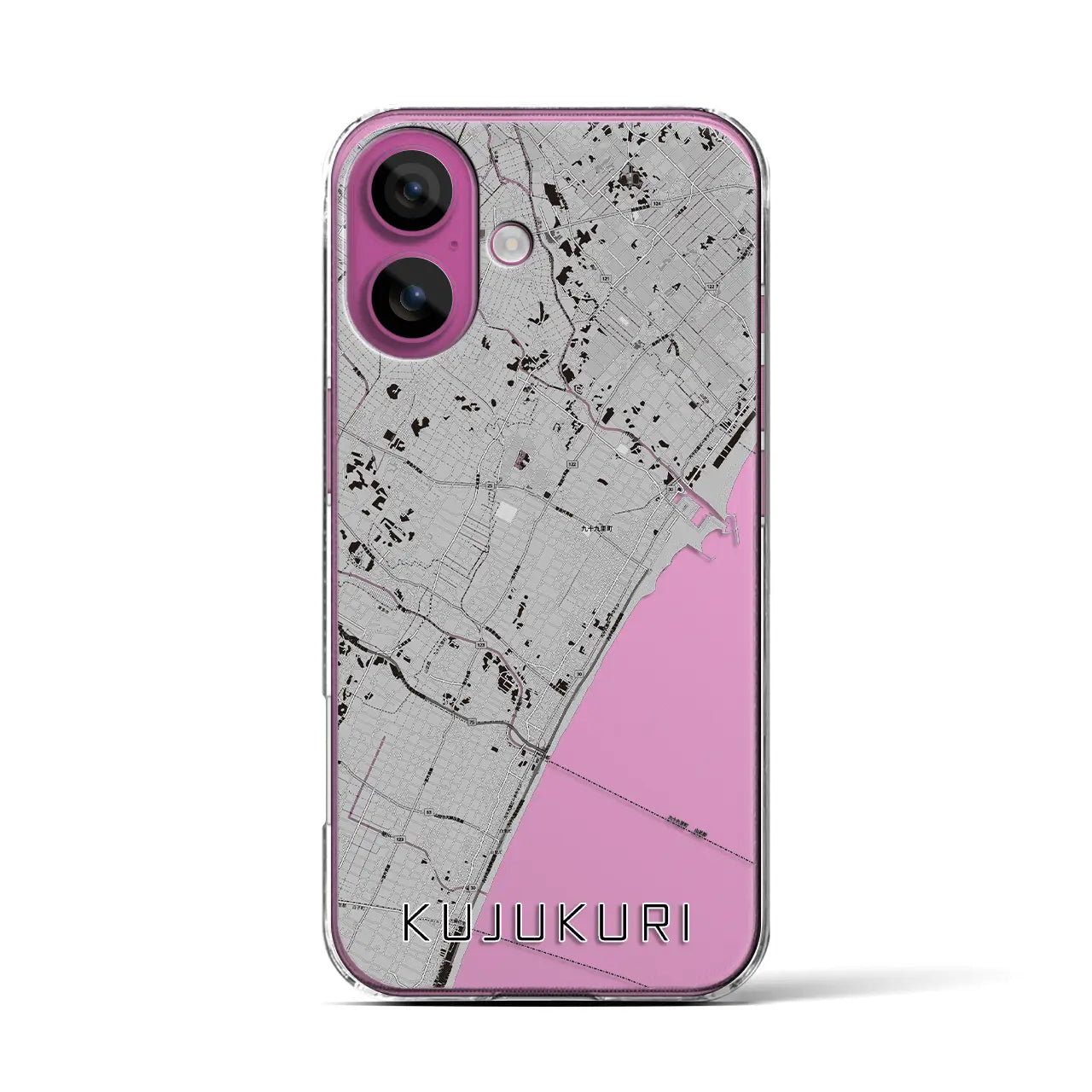 【九十九里(千葉県)】地図柄iPhoneケース(クリアタイプ)