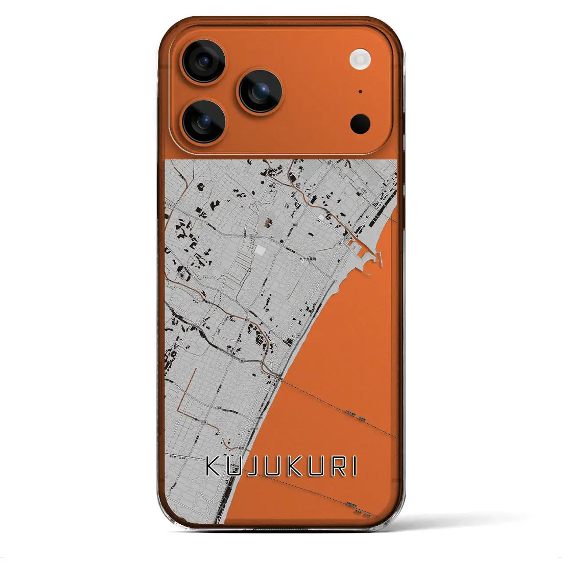 【九十九里(千葉県)】地図柄iPhoneケース(クリアタイプ)