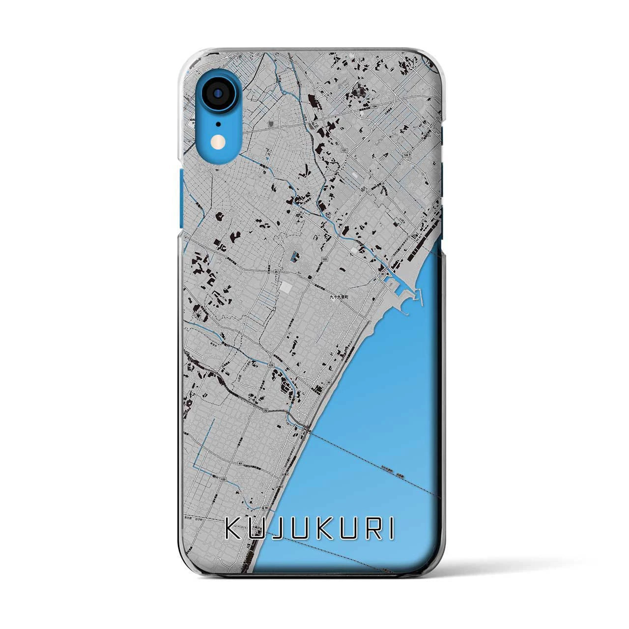 【九十九里(千葉県)】地図柄iPhoneケース(クリアタイプ)
