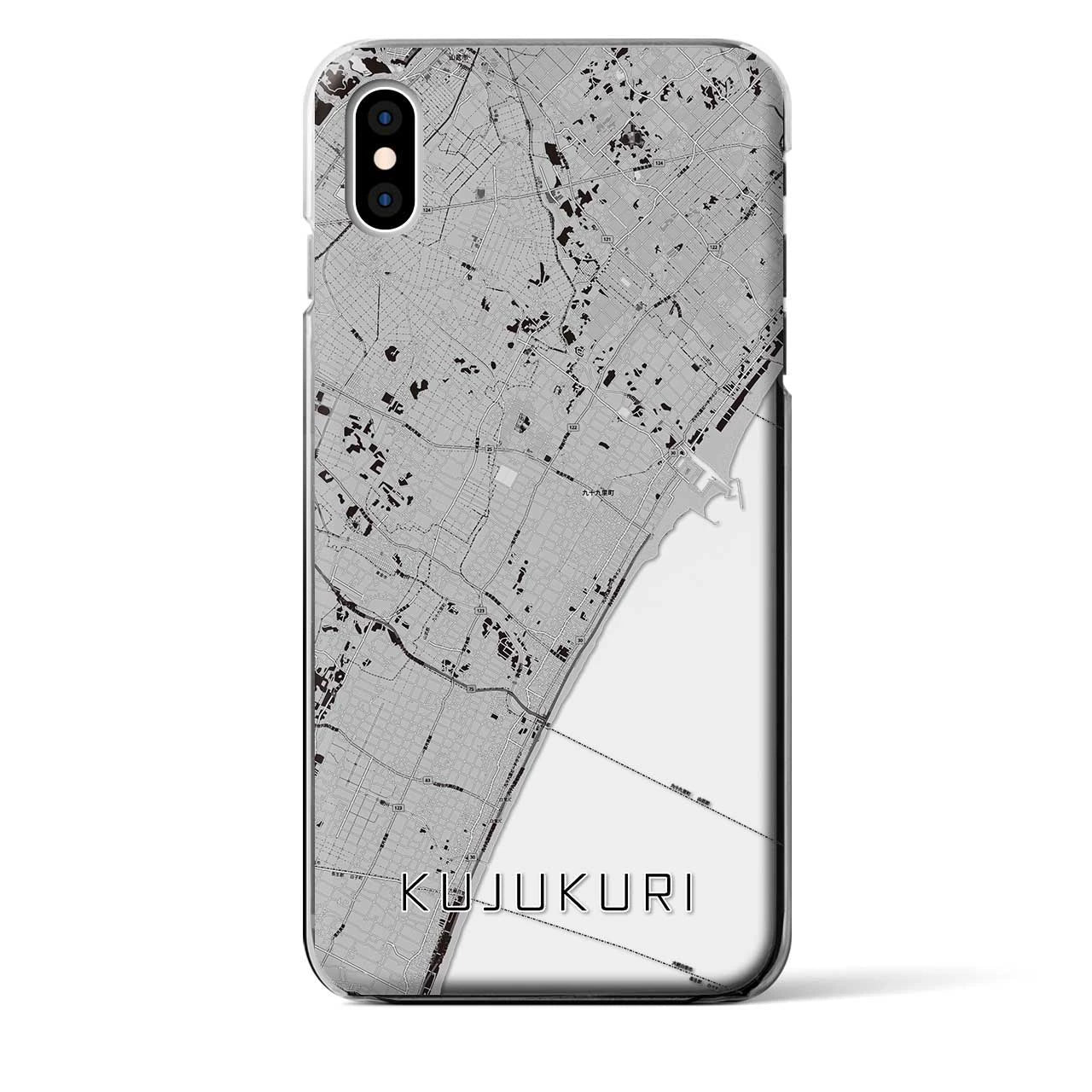 【九十九里(千葉県)】地図柄iPhoneケース(クリアタイプ)