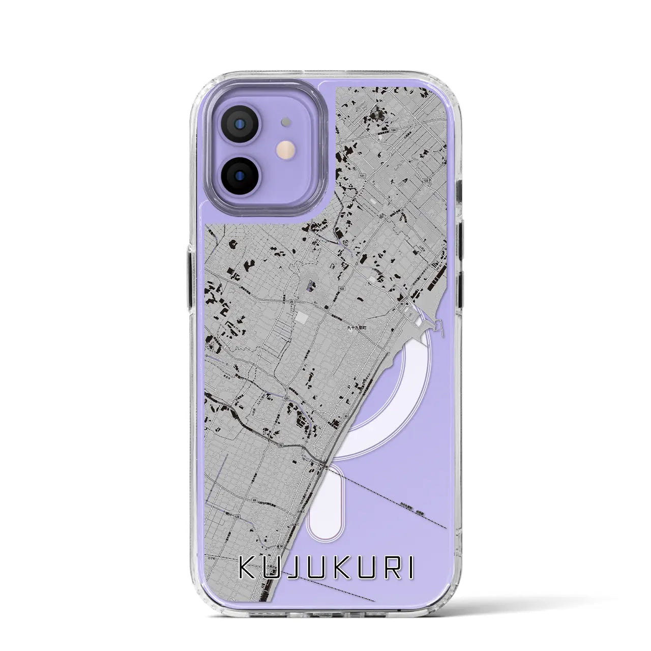 【九十九里(千葉県)】地図柄iPhoneケース(MagSafeタイプ)