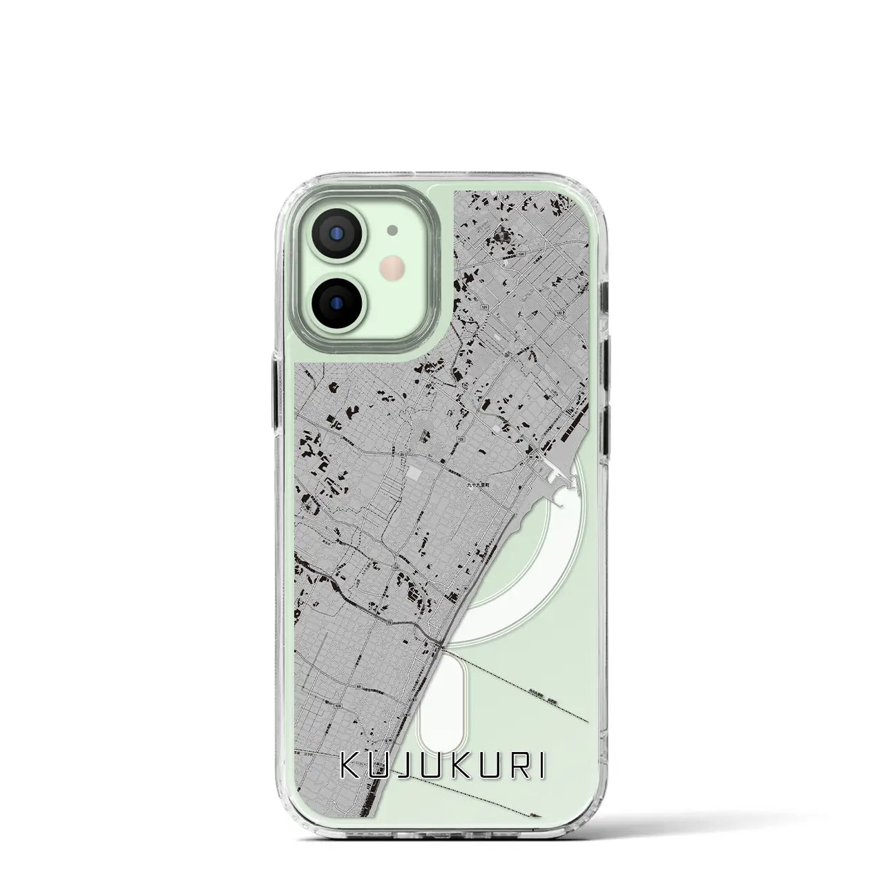 【九十九里(千葉県)】地図柄iPhoneケース(MagSafeタイプ)