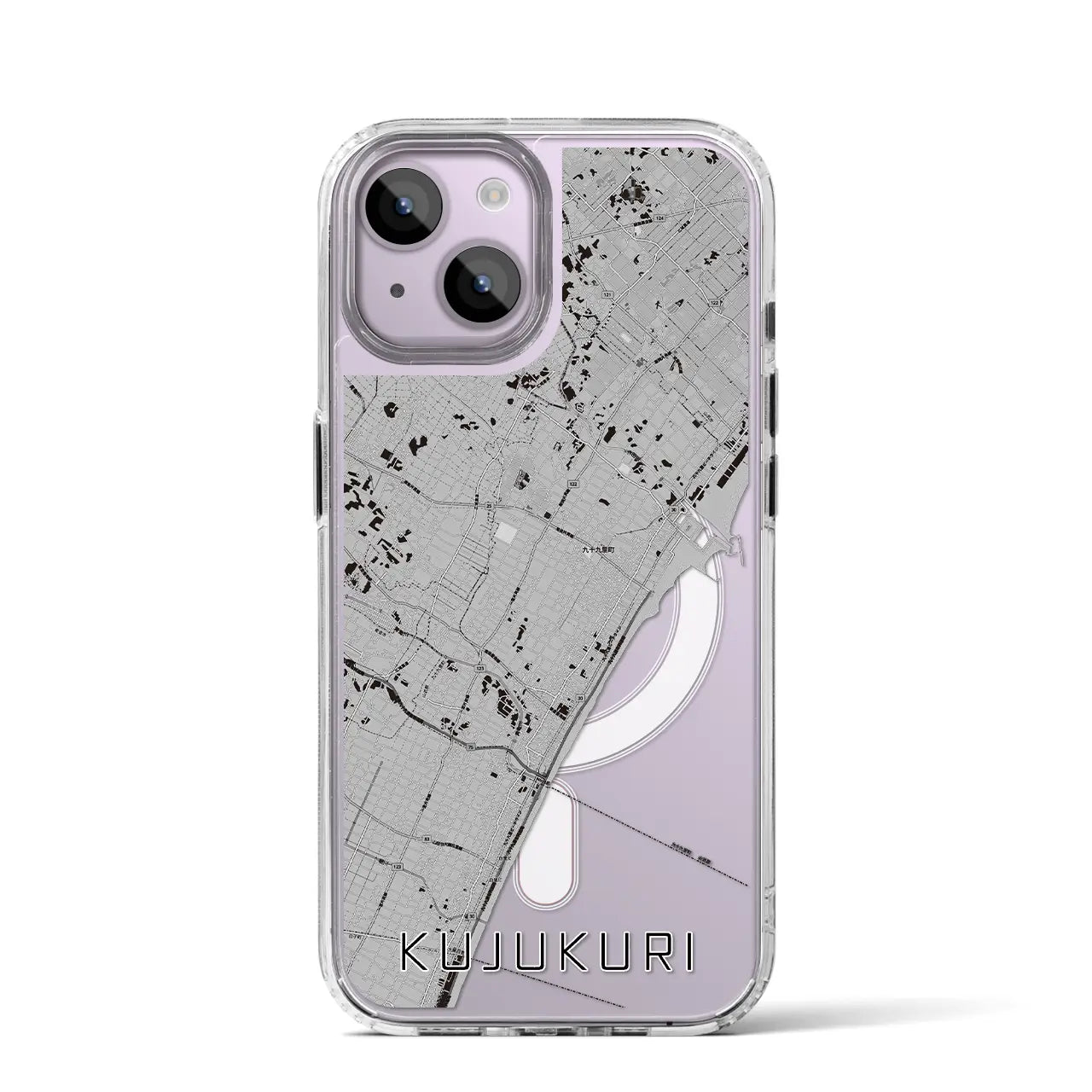 【九十九里(千葉県)】地図柄iPhoneケース(MagSafeタイプ)