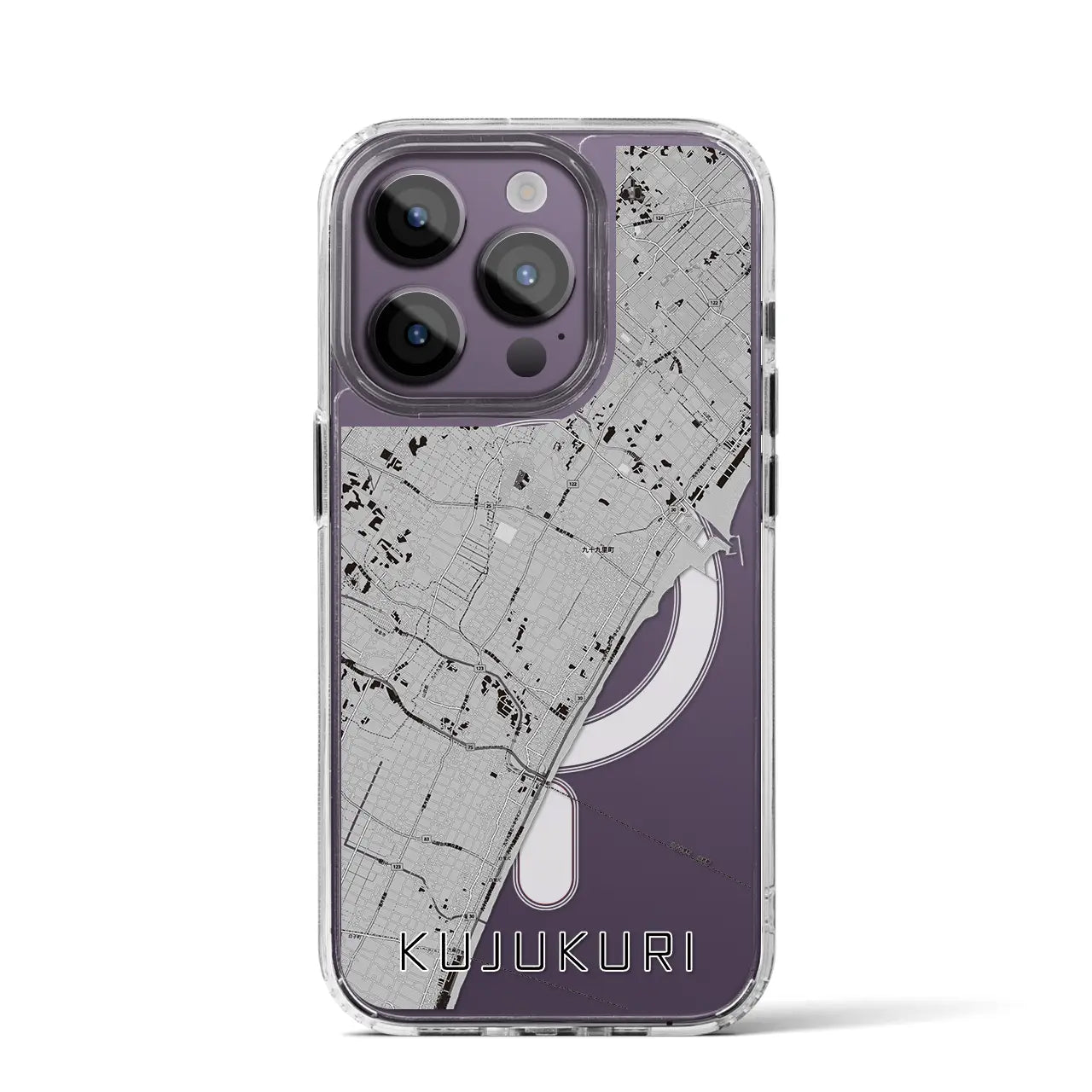 【九十九里(千葉県)】地図柄iPhoneケース(MagSafeタイプ)