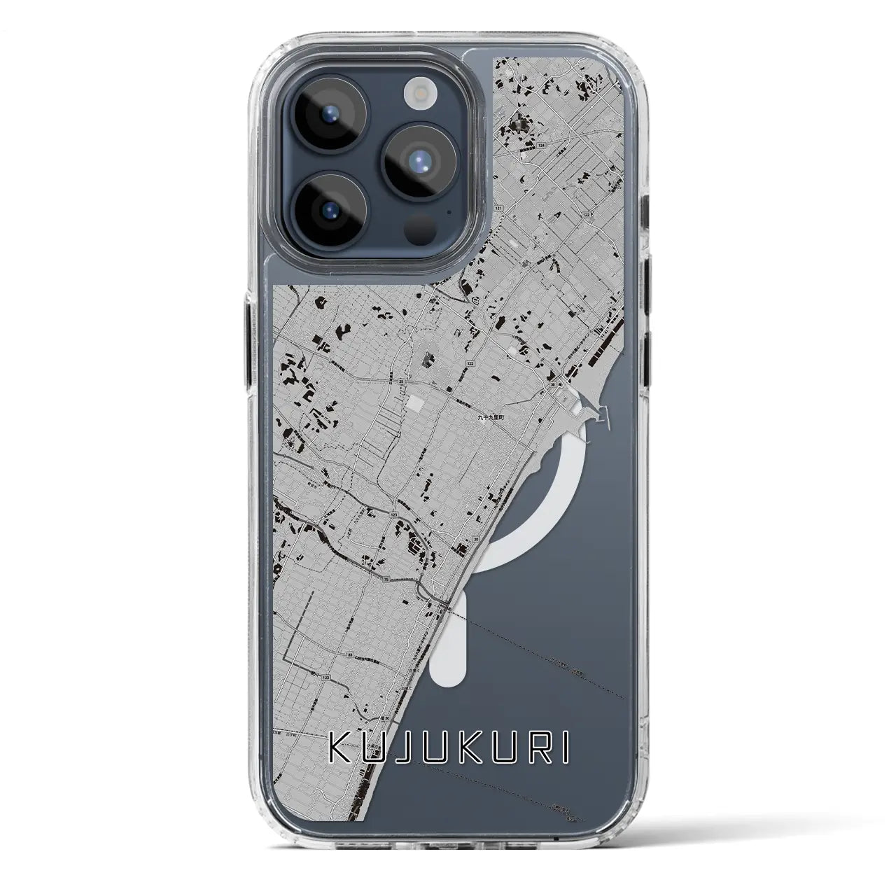 【九十九里(千葉県)】地図柄iPhoneケース(MagSafeタイプ)