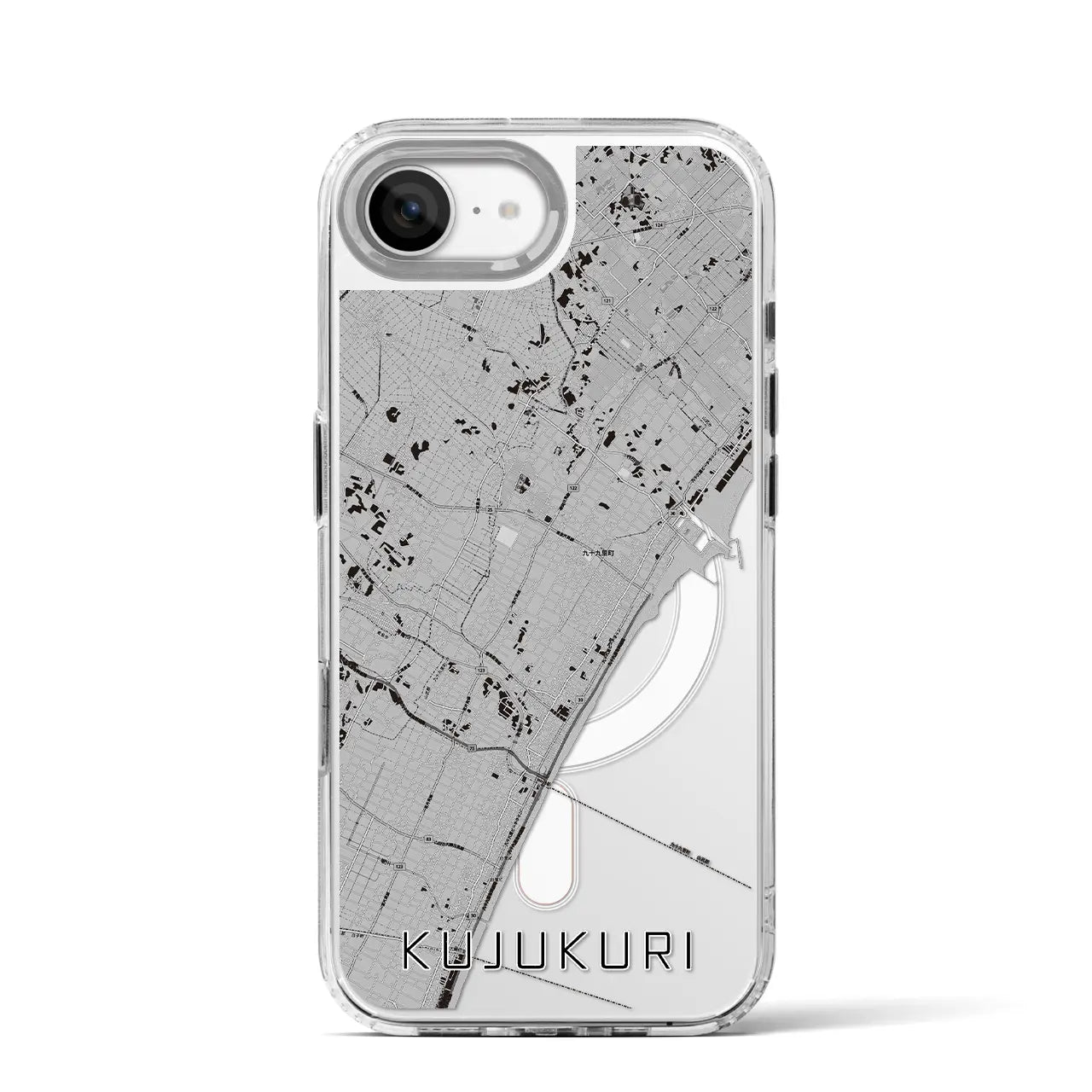 【九十九里(千葉県)】地図柄iPhoneケース(MagSafeタイプ)