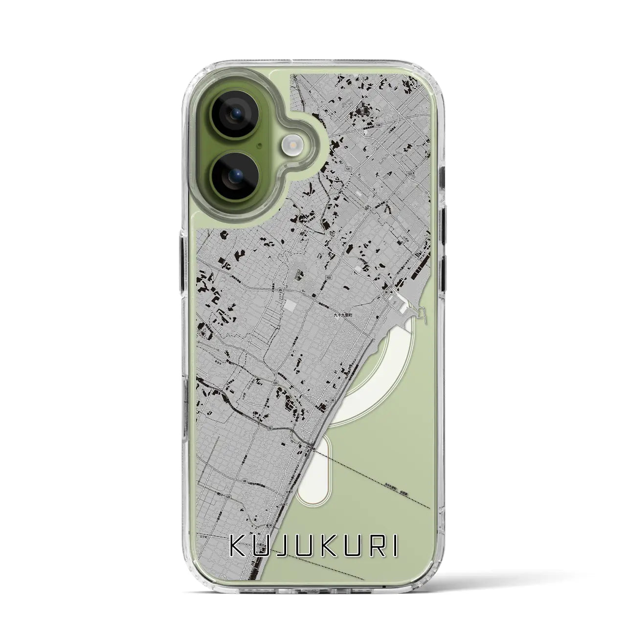 【九十九里(千葉県)】地図柄iPhoneケース(MagSafeタイプ)