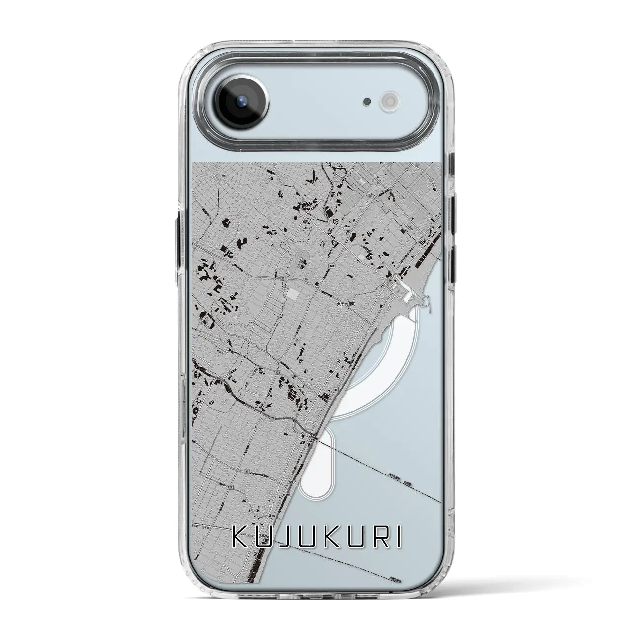 【九十九里(千葉県)】地図柄iPhoneケース(MagSafeタイプ)