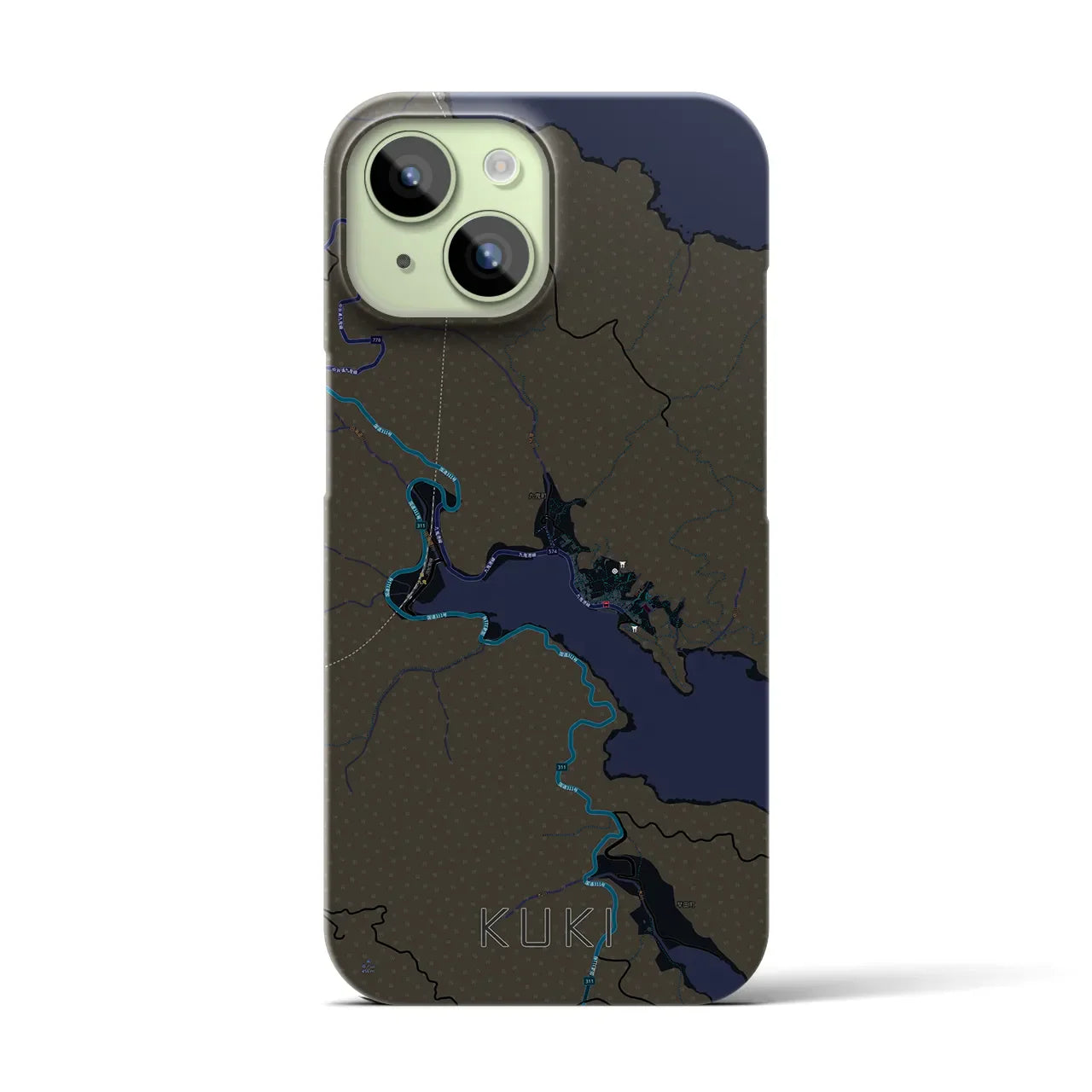 【九鬼(三重県)】地図柄iPhoneケース(バックカバータイプ)